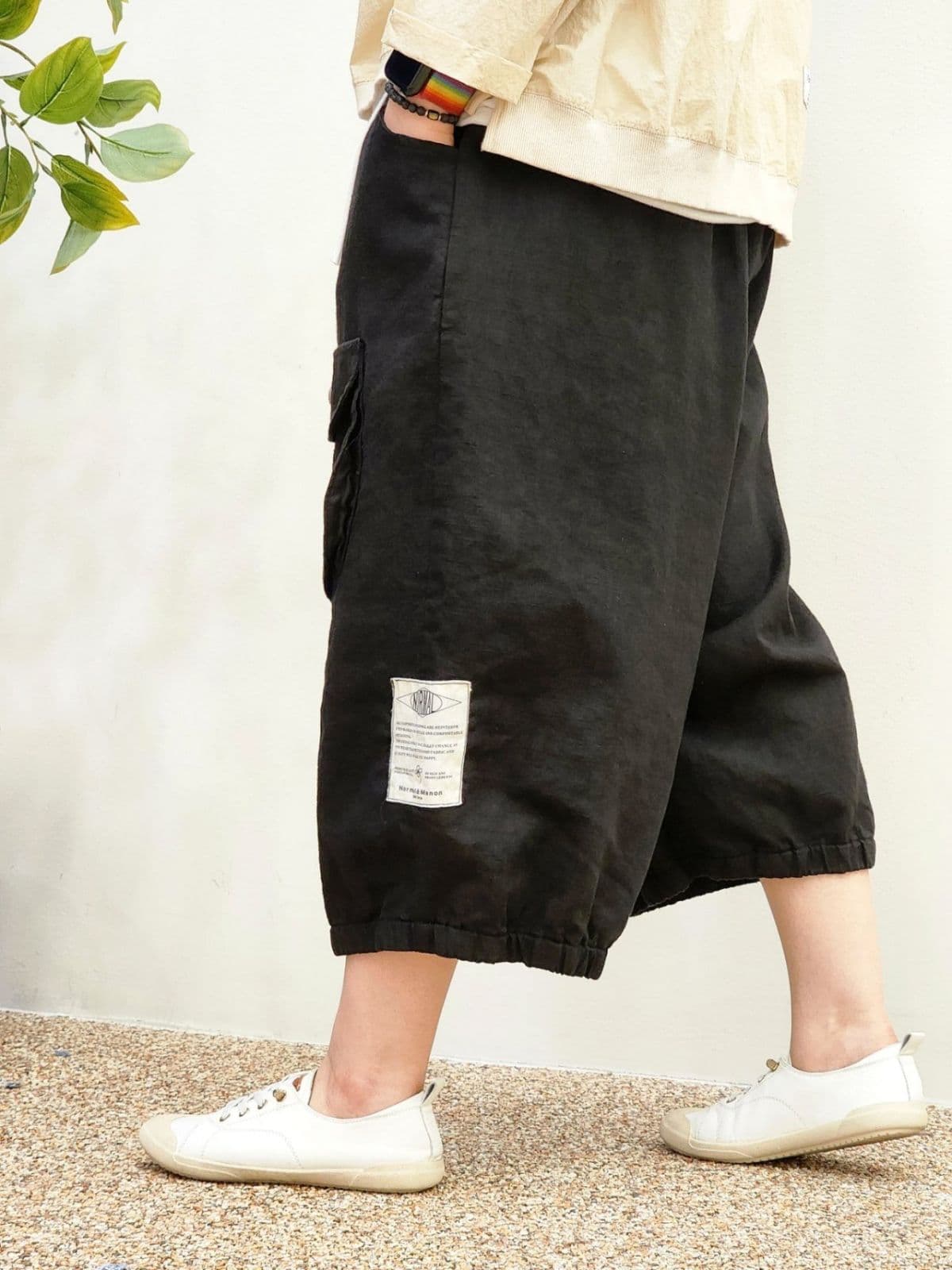 SS) Bio Linen 8-Count King Baggy 3/4 Length Pants, Size 88 Available, Spring/Summer Linen Loose Pants, Linen Pants - 이미지 14