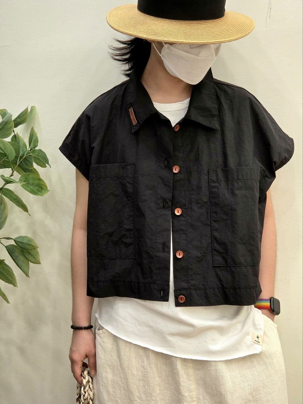 26SS) Vintage Cardigan Vest, Free Size (Suitable for Size 77.5), Summer Vest, Rustling - 이미지 1
