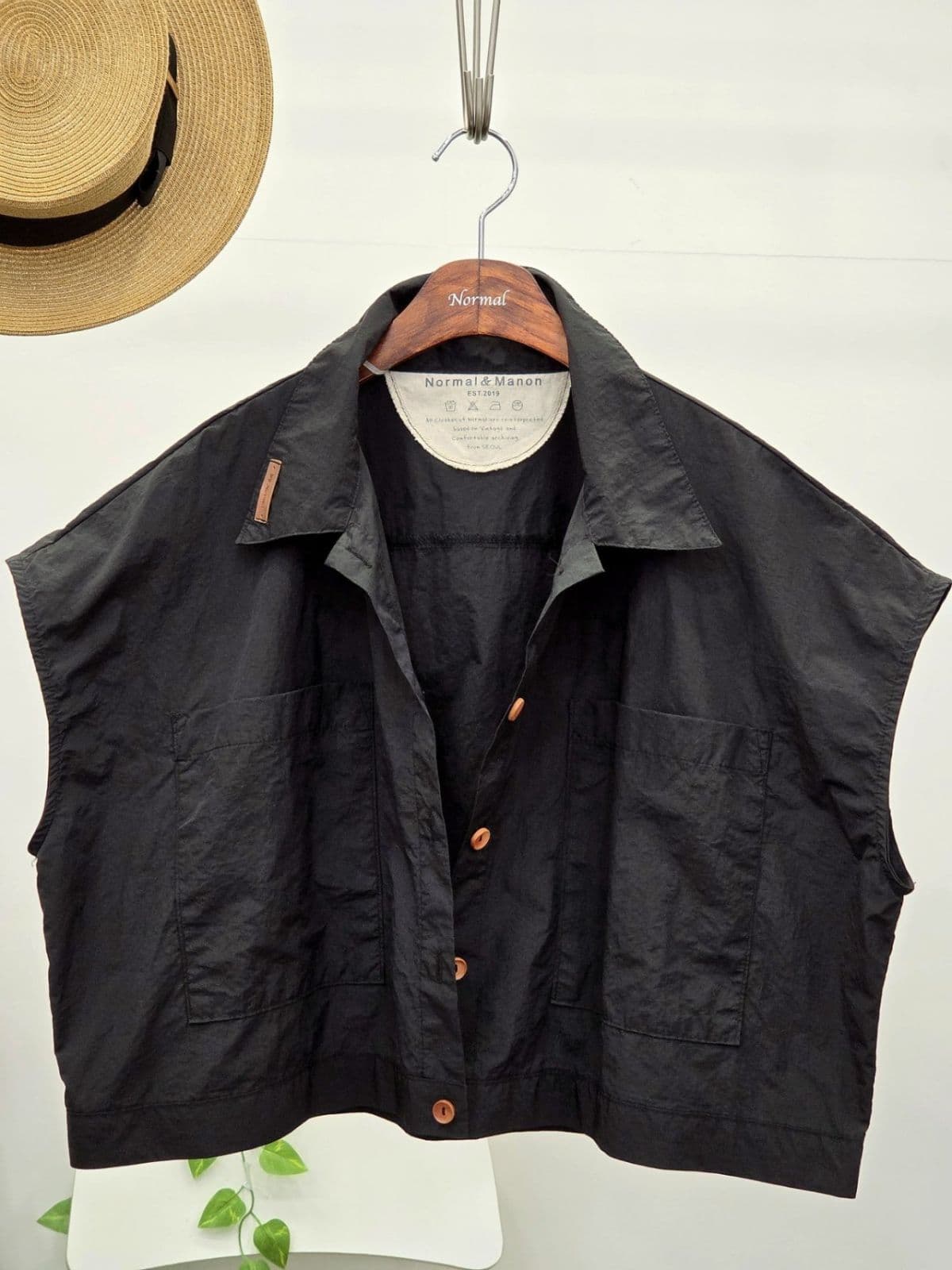 26SS) Vintage Cardigan Vest, Free Size (Suitable for Size 77.5), Summer Vest, Rustling - 이미지 15