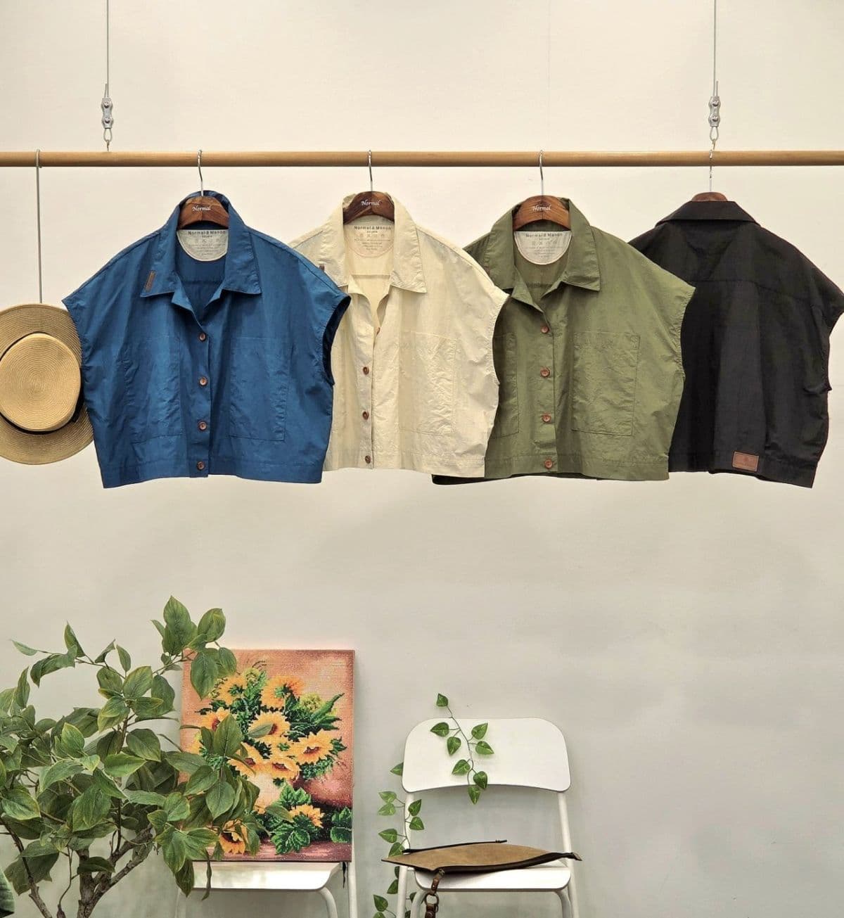 26SS) Vintage Cardigan Vest, Free Size (Suitable for Size 77.5), Summer Vest, Rustling - 이미지 9
