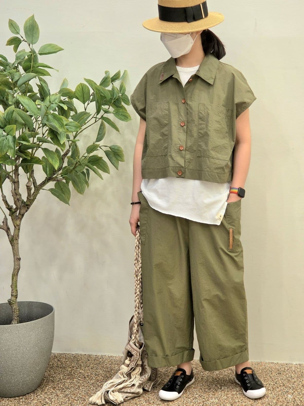 26SS) Vintage Cardigan Vest, Free Size (Suitable for Size 77.5), Summer Vest, Rustling - 이미지 8