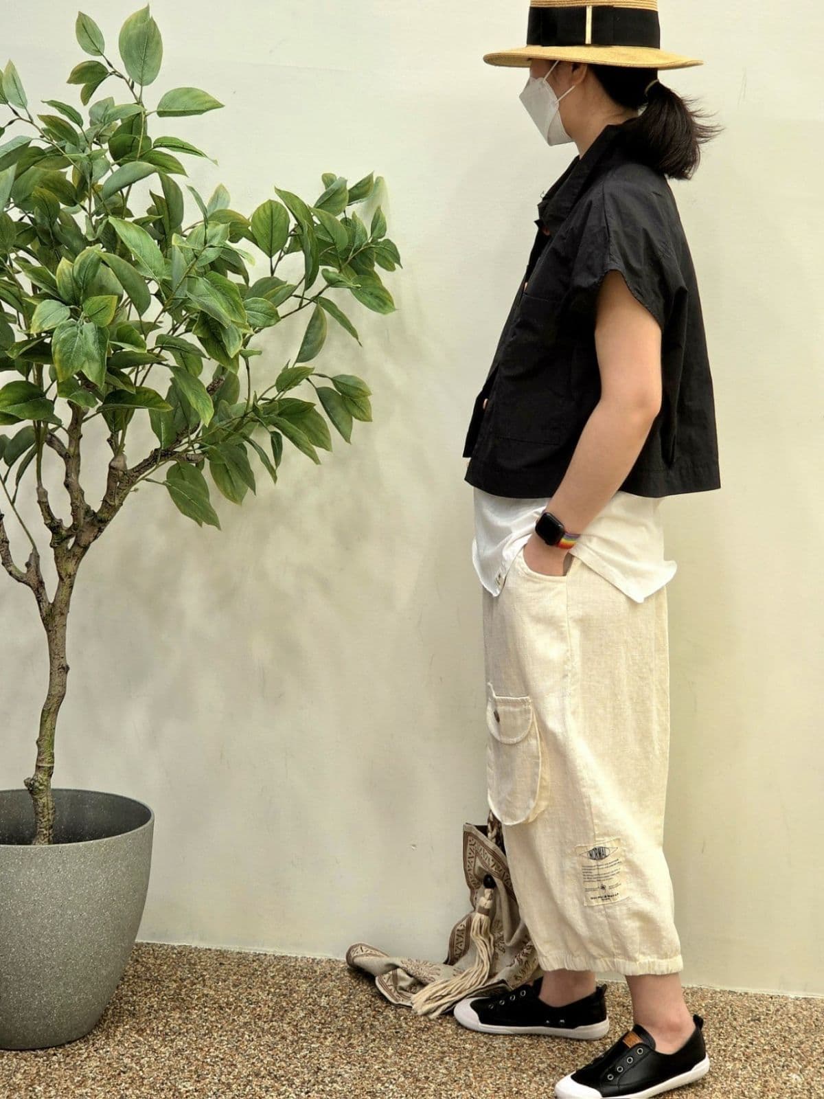 26SS) Vintage Cardigan Vest, Free Size (Suitable for Size 77.5), Summer Vest, Rustling - 이미지 3
