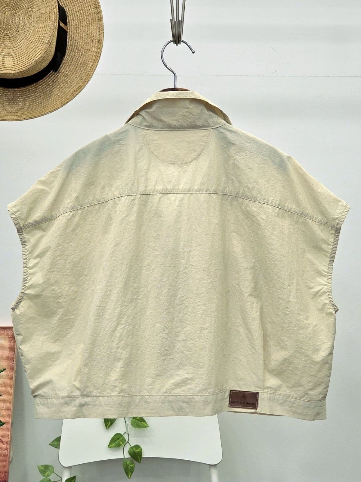 26SS) Vintage Cardigan Vest, Free Size (Suitable for Size 77.5), Summer Vest, Rustling - 이미지 13