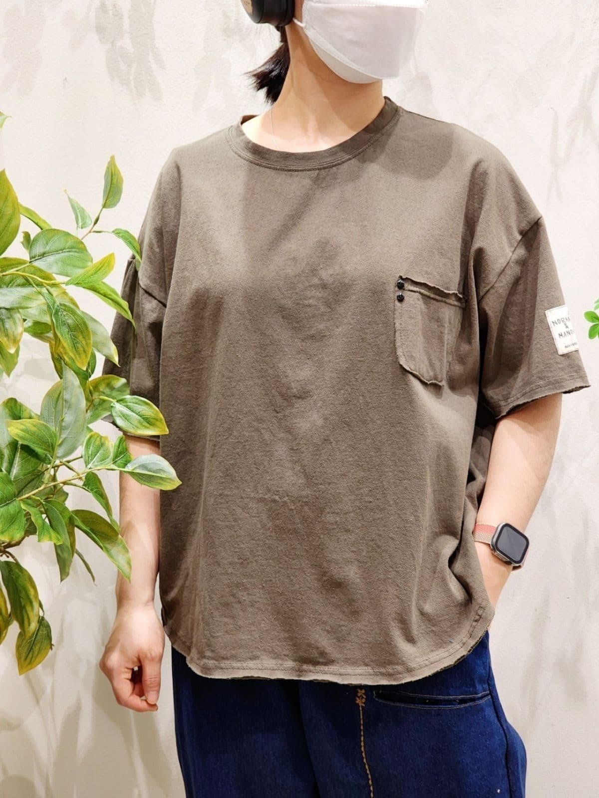 SS Normal 20 Counterlayer Crisp Tee Free Size 77 Available Washed Basic Tee Spring Summer Transitional Short Sleeve Tee - 이미지 4