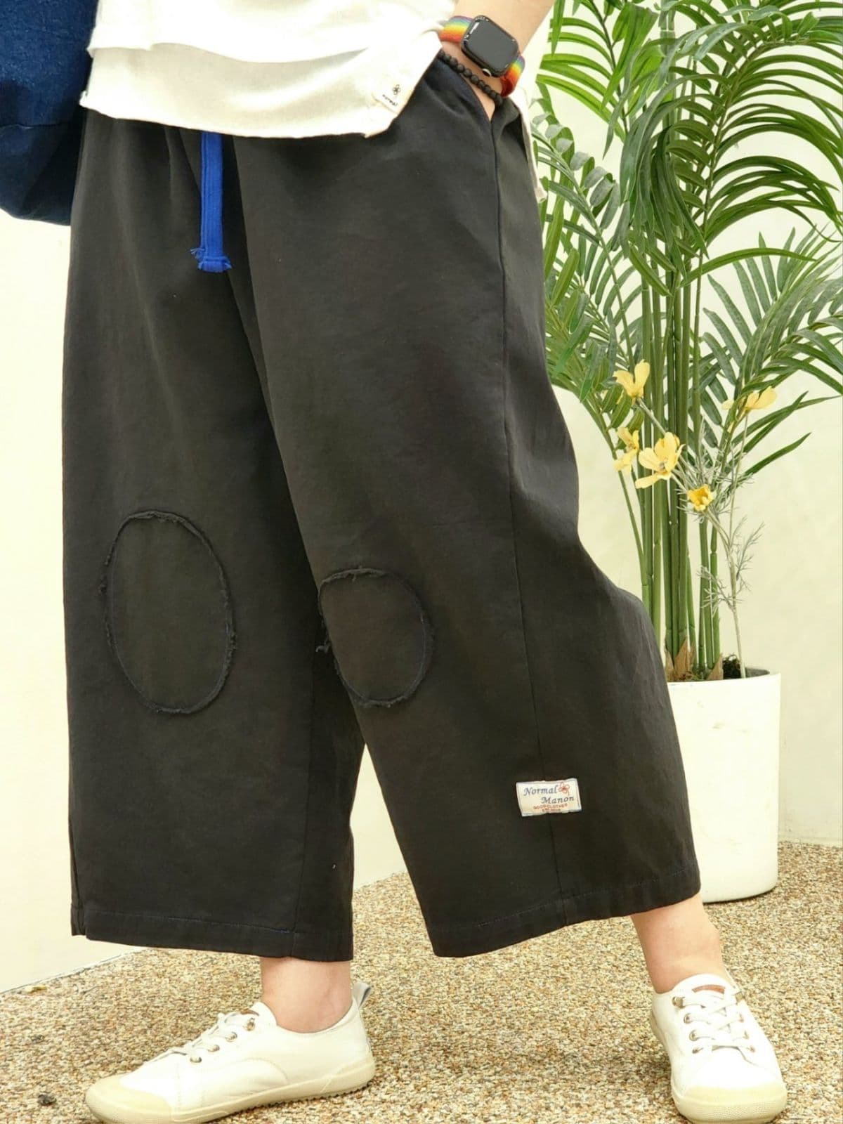 26SS) 2020 Vintage Breaded Baggy Pants Free Size (Suitable for Size 77) Spring/Summer Transitional Season Baggy Pants Elastic Waist - 이미지 7