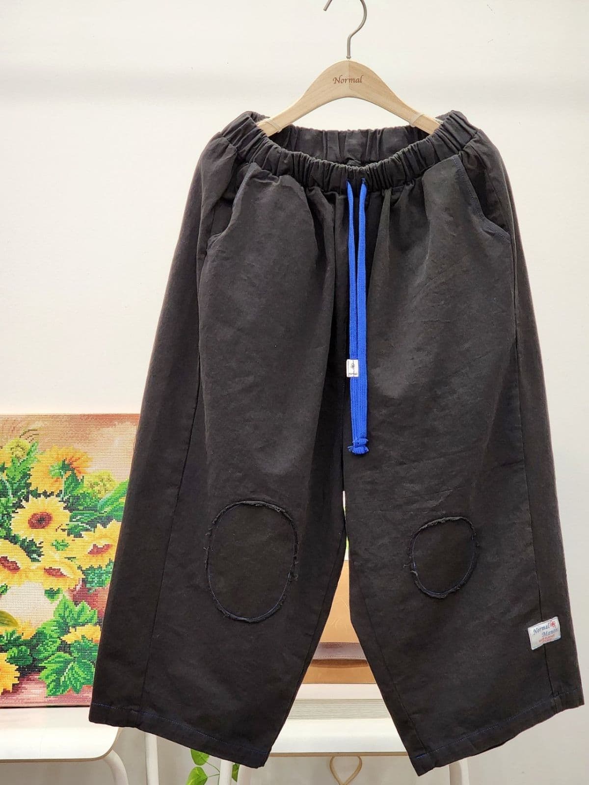 26SS) 2020 Vintage Breaded Baggy Pants Free Size (Suitable for Size 77) Spring/Summer Transitional Season Baggy Pants Elastic Waist - 이미지 12