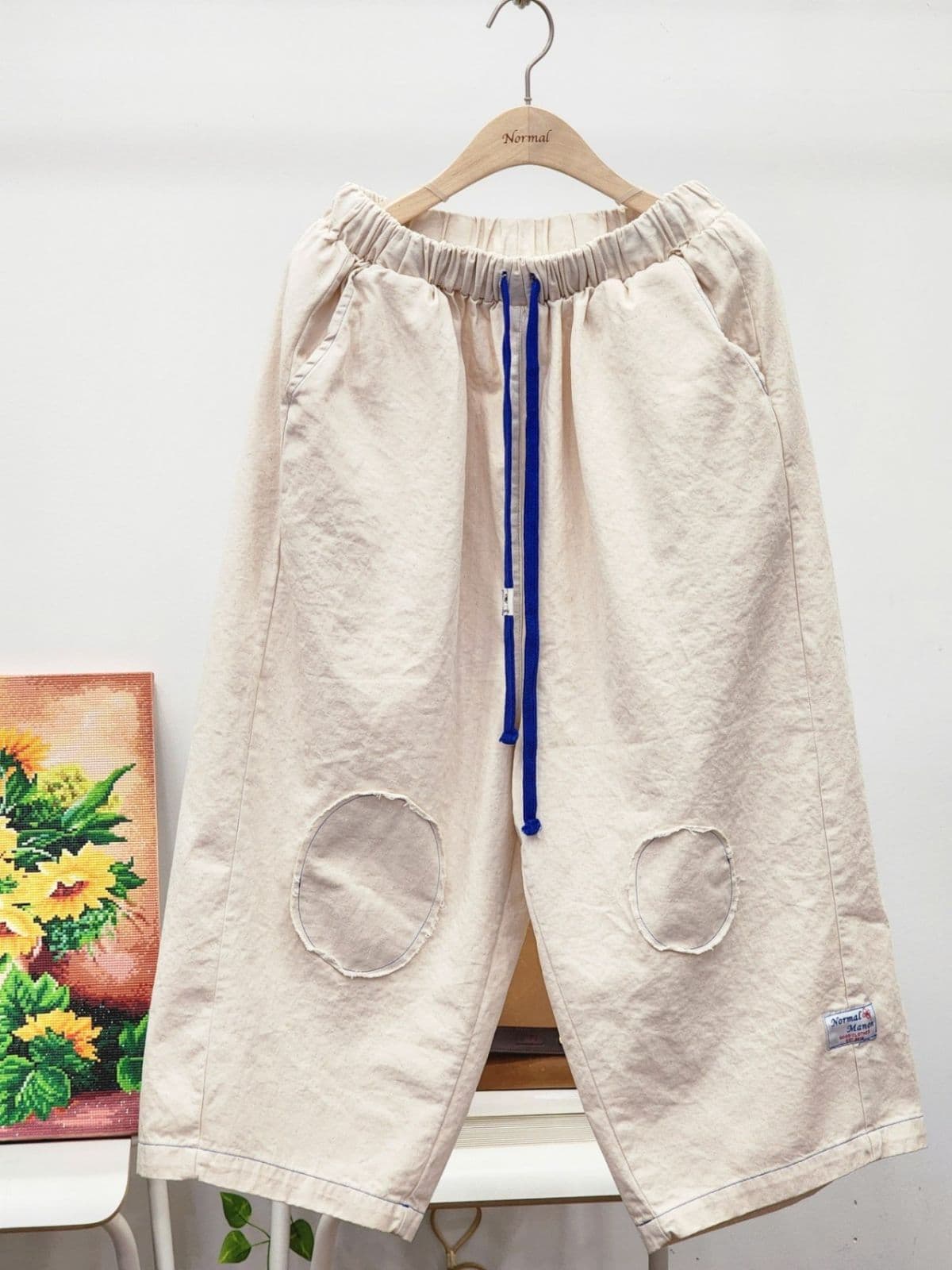 26SS) 2020 Vintage Breaded Baggy Pants Free Size (Suitable for Size 77) Spring/Summer Transitional Season Baggy Pants Elastic Waist - 이미지 10