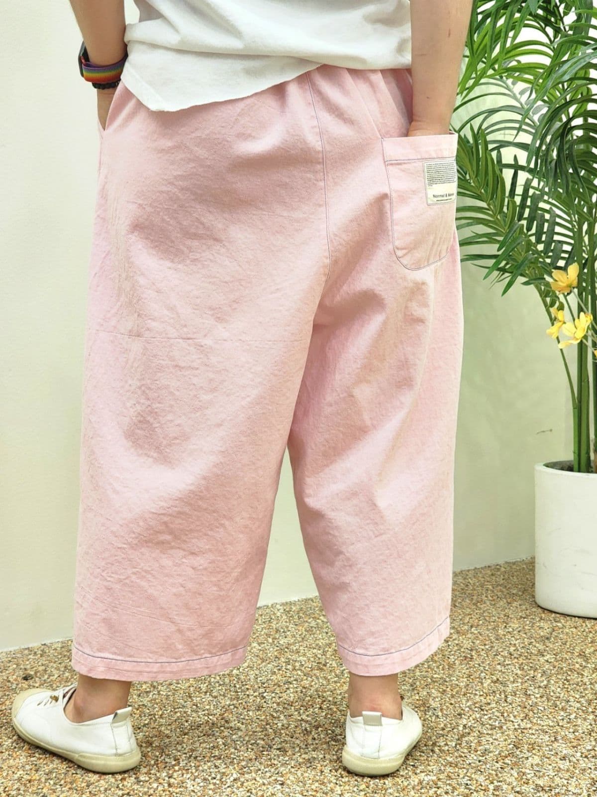 26SS) 2020 Vintage Breaded Baggy Pants Free Size (Suitable for Size 77) Spring/Summer Transitional Season Baggy Pants Elastic Waist - 이미지 6