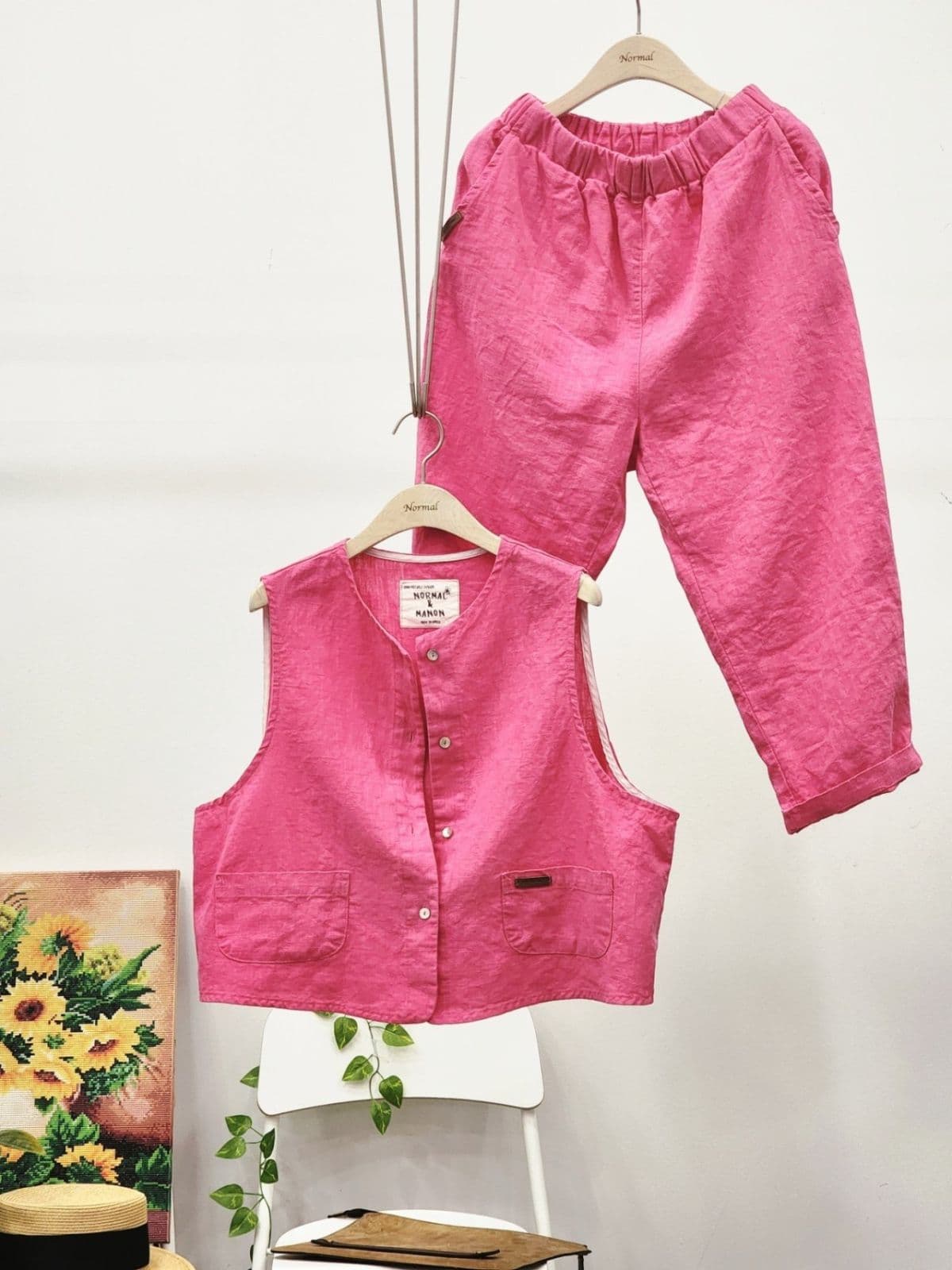 26SS) Bio-Linen 8-Count Vest, Free Size 77 Fit, Summer Vest, Linen Vest - 이미지 15
