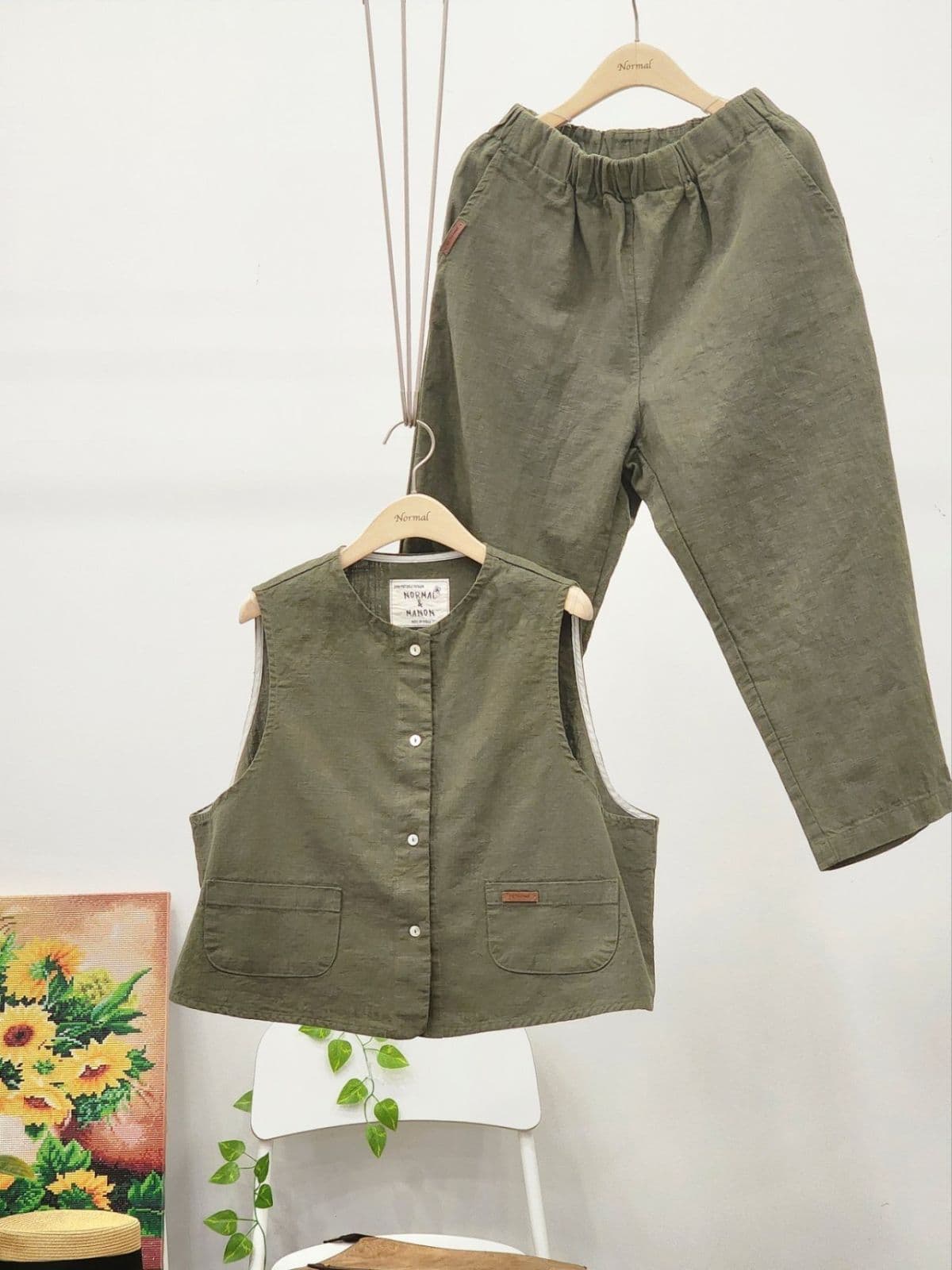 26SS) Bio-Linen 8-Count Vest, Free Size 77 Fit, Summer Vest, Linen Vest - 이미지 11