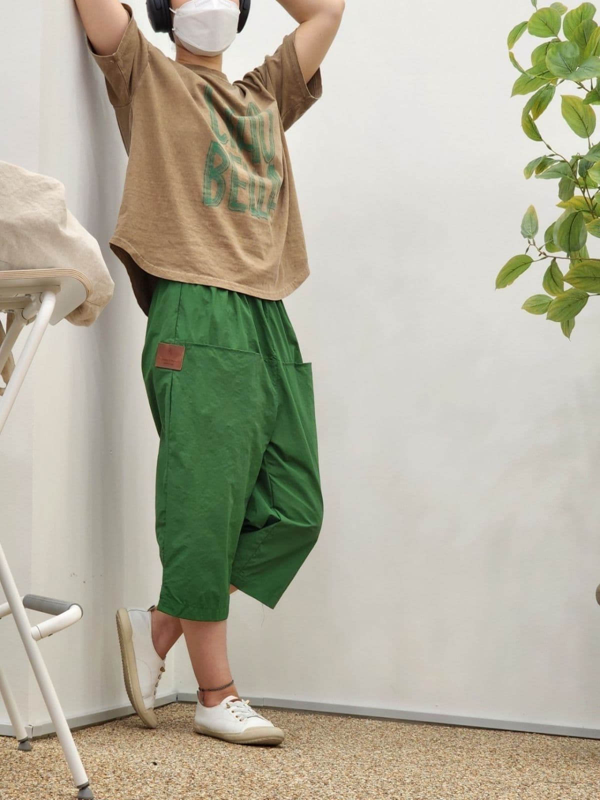 26SS) Summer Cool Vintage Slit 3/4 Length Pants Free Size (Suitable for Size 77) Summer Pants, Shake Off, Crispy - 이미지 4