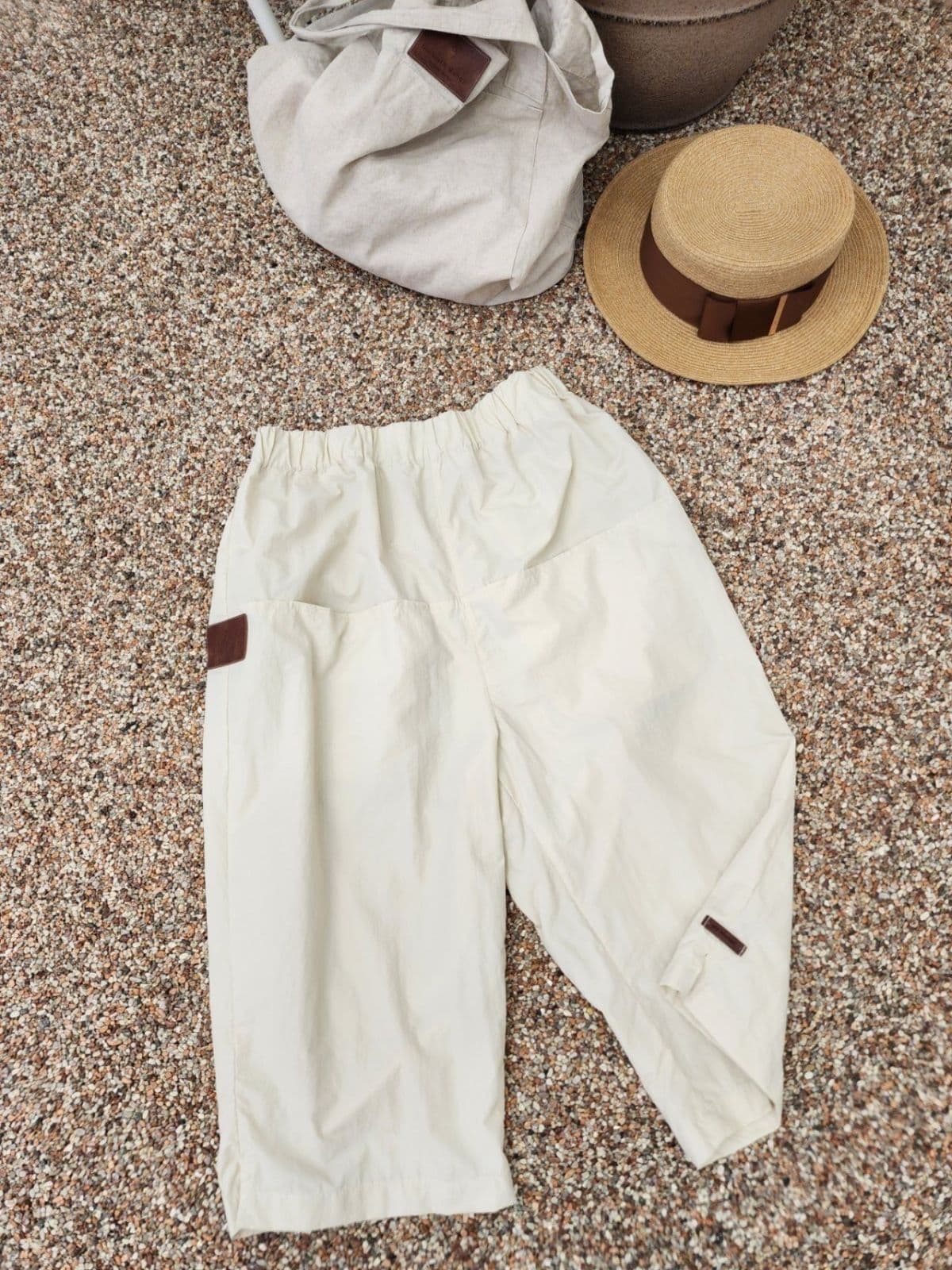 26SS) Summer Cool Vintage Slit 3/4 Length Pants Free Size (Suitable for Size 77) Summer Pants, Shake Off, Crispy - 이미지 14