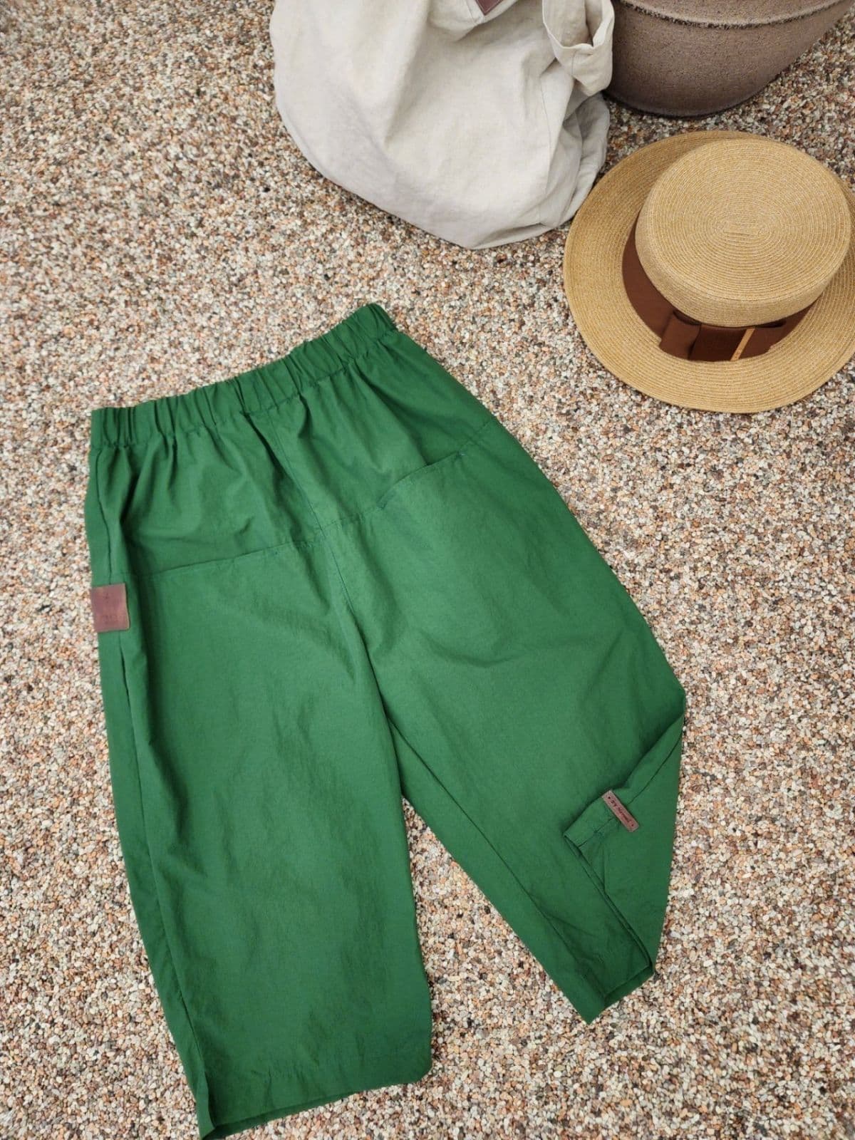 26SS) Summer Cool Vintage Slit 3/4 Length Pants Free Size (Suitable for Size 77) Summer Pants, Shake Off, Crispy - 이미지 13