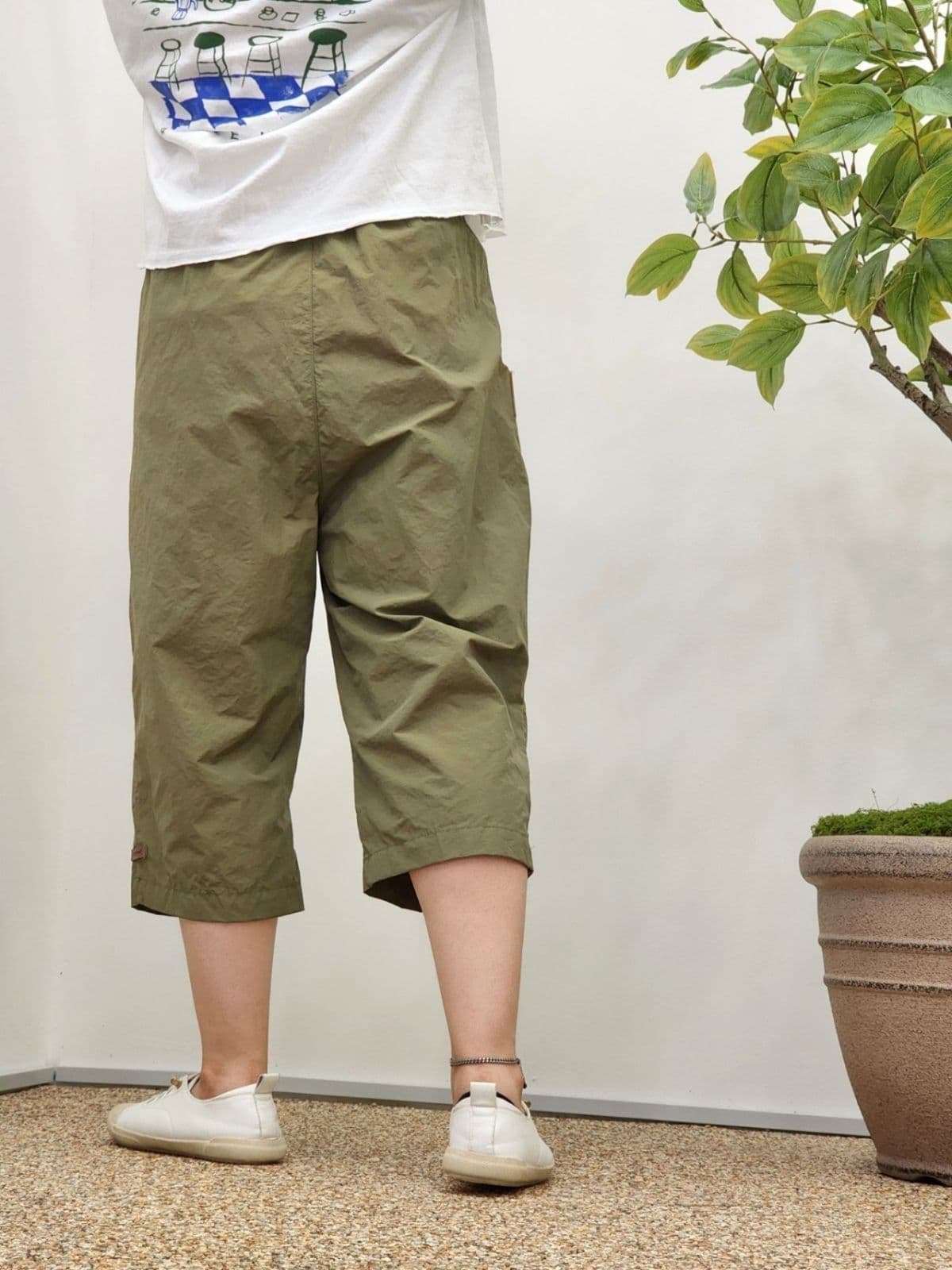 26SS) Summer Cool Vintage Slit 3/4 Length Pants Free Size (Suitable for Size 77) Summer Pants, Shake Off, Crispy - 이미지 9