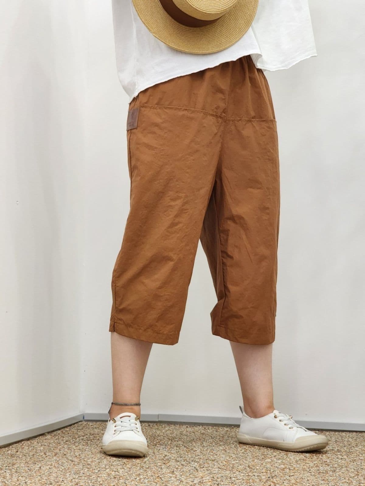 26SS) Summer Cool Vintage Slit 3/4 Length Pants Free Size (Suitable for Size 77) Summer Pants, Shake Off, Crispy - 이미지 8