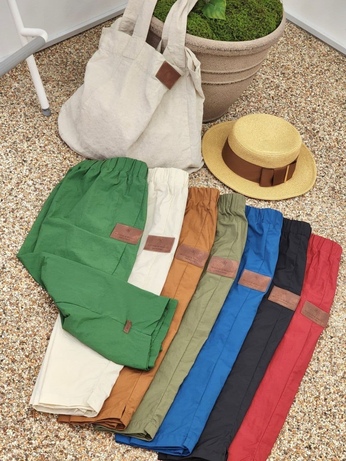 26SS) Summer Cool Vintage Slit 3/4 Length Pants Free Size (Suitable for Size 77) Summer Pants, Shake Off, Crispy - 이미지 1