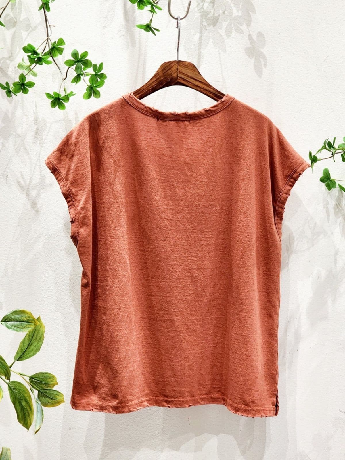 Four Seasons SS) Vintage Sleeveless Top (Free Size 77 Available) Basic T-shirt, Plain T-shirt, Sleeveless Summer T-shirt for Inner Wear - 이미지 4