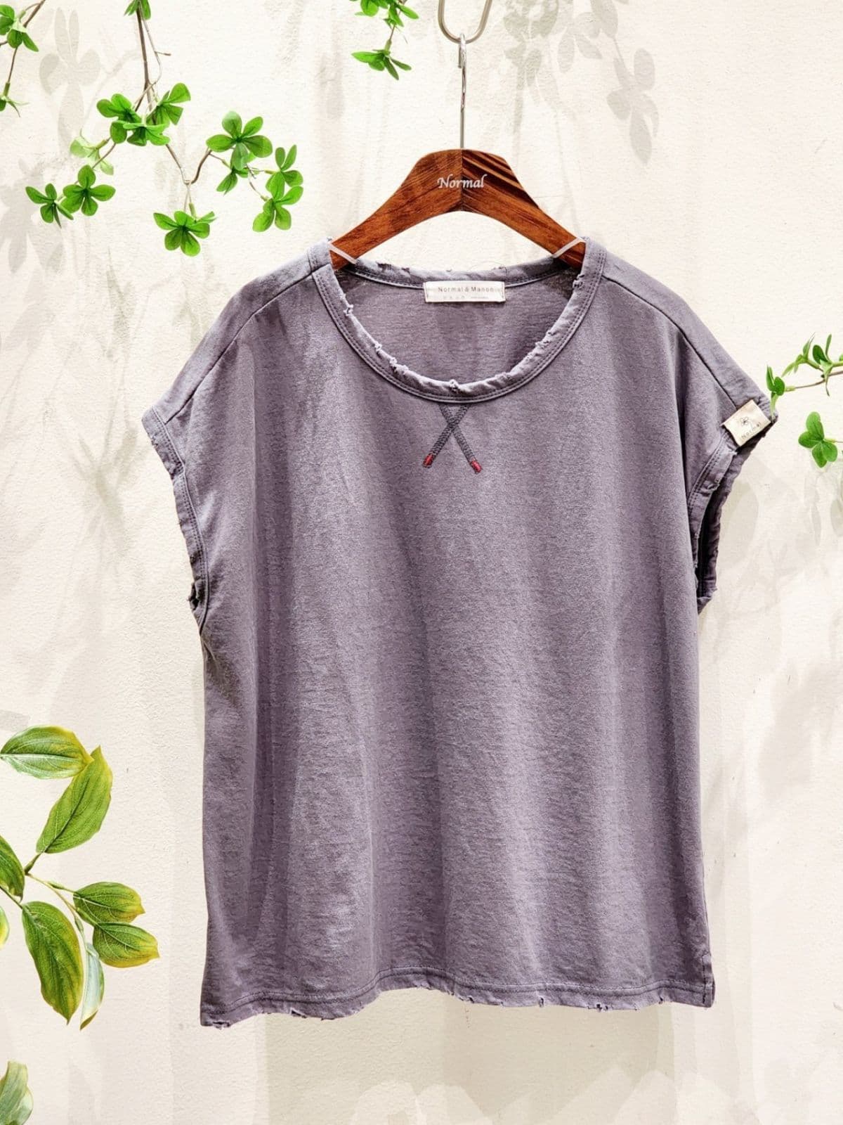 Four Seasons SS) Vintage Sleeveless Top (Free Size 77 Available) Basic T-shirt, Plain T-shirt, Sleeveless Summer T-shirt for Inner Wear - 이미지 16