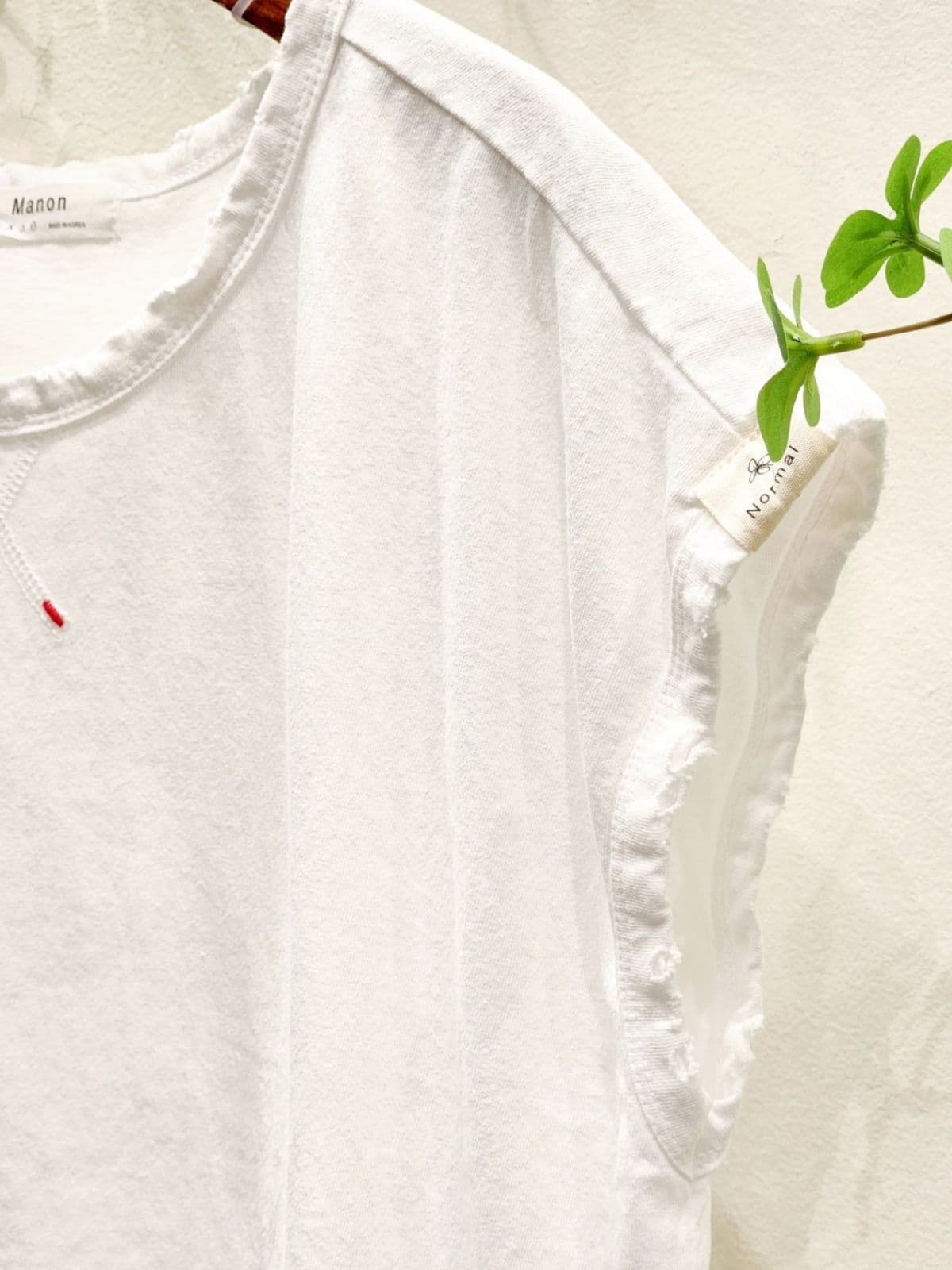Four Seasons SS) Vintage Sleeveless Top (Free Size 77 Available) Basic T-shirt, Plain T-shirt, Sleeveless Summer T-shirt for Inner Wear - 이미지 7