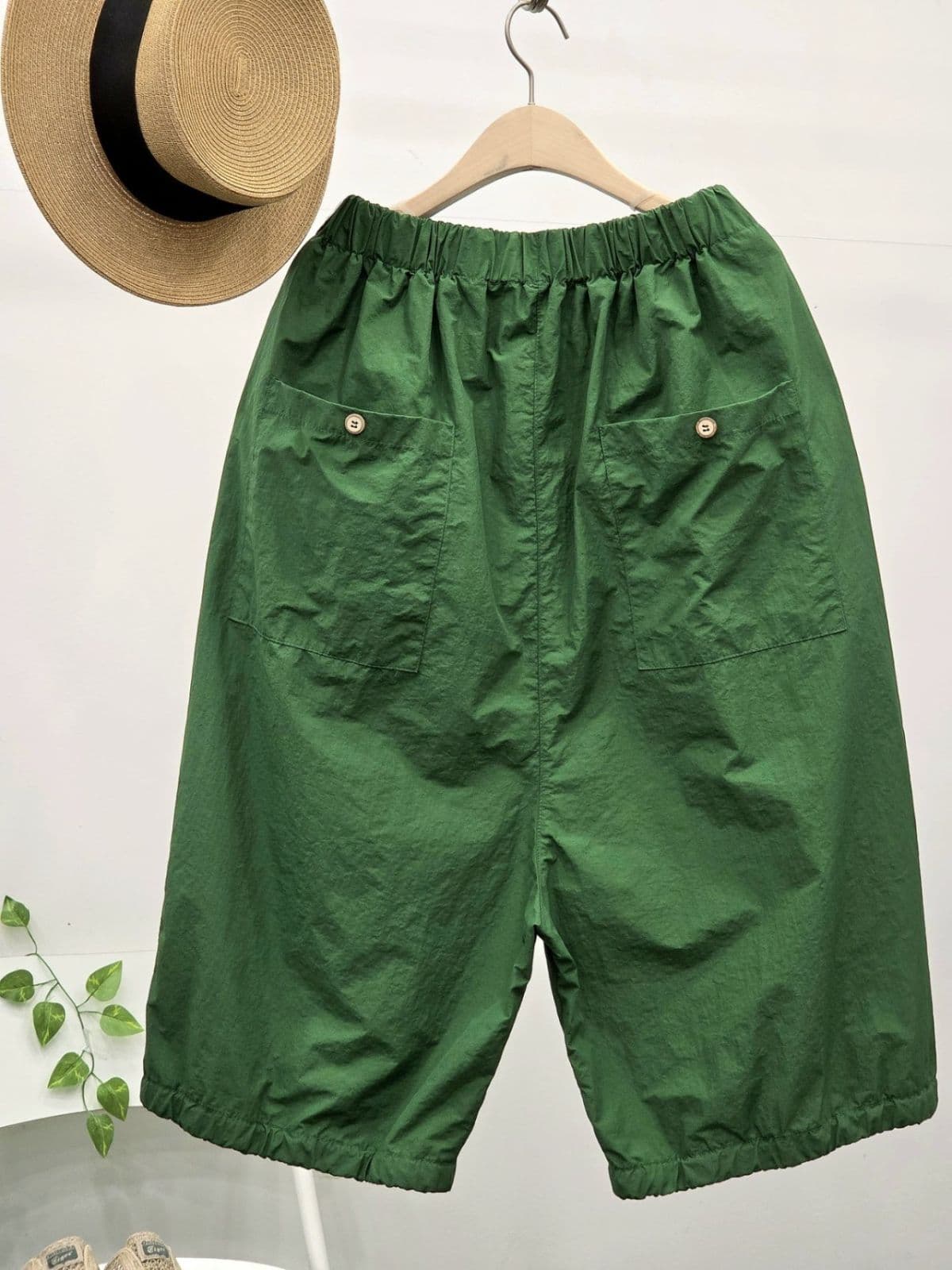 26SS) Vintage Aladdin 3/4 Baggy Pants (Size 7.5) Summer Pants Crinkle Lightweight Shorts - 이미지 7