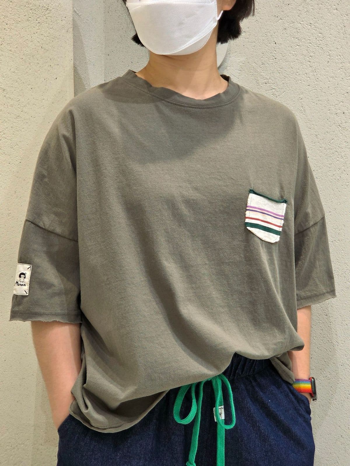 26SS New Arrival) Saekdong Pocket Tee, Free Size (77) Fits Spring/Summer Tee, Summer Short Sleeve Tee, Cotton Tee - 이미지 8