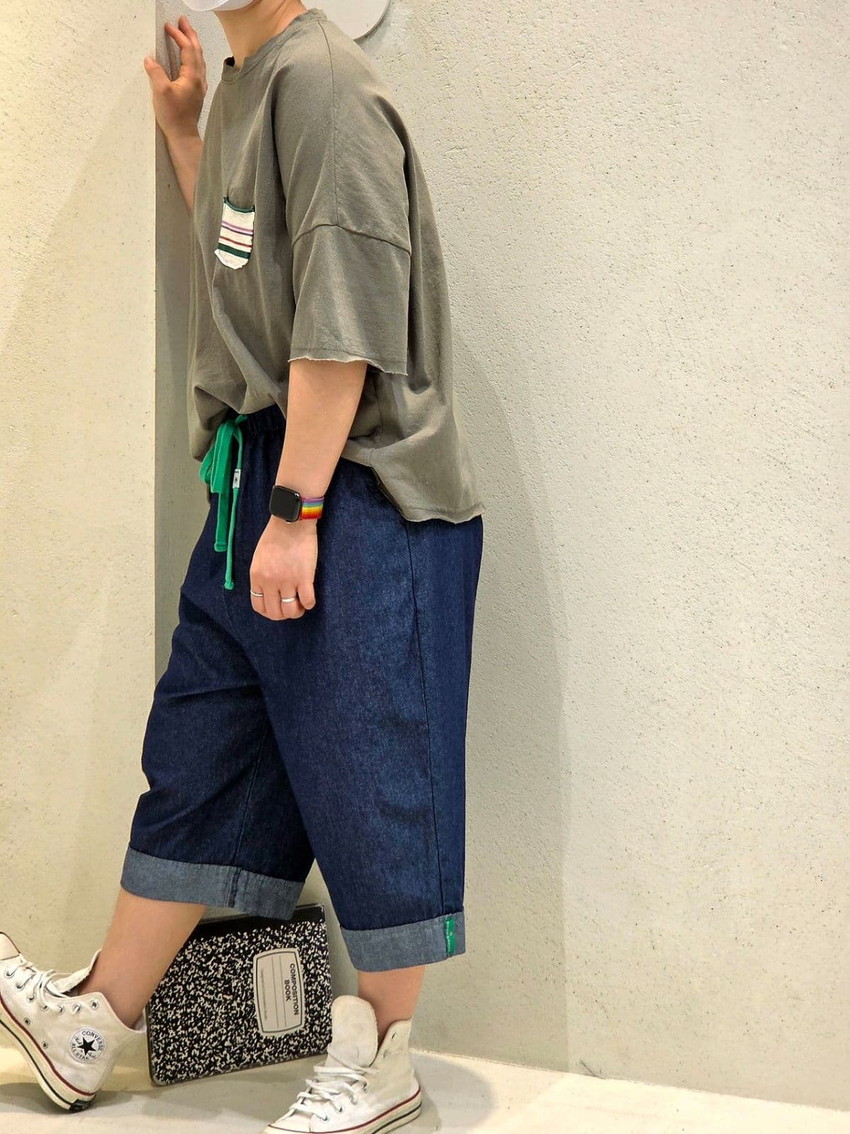 26SS New Arrival) Saekdong Pocket Tee, Free Size (77) Fits Spring/Summer Tee, Summer Short Sleeve Tee, Cotton Tee - 이미지 9
