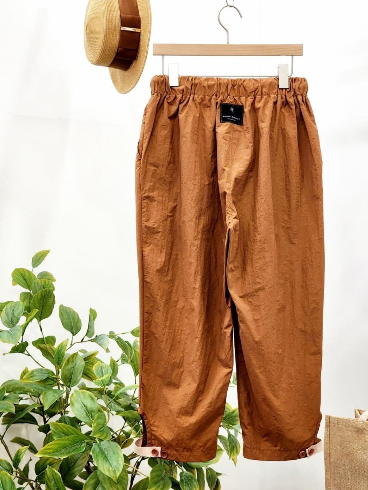 26SS) Some Vintage Two-Button Crooked Length Pants Free Size (Suitable for Size 77) Rustling Summer Pants Elastic Waist - 이미지 13