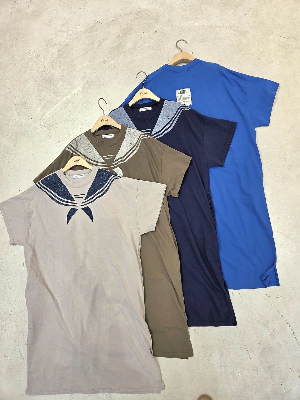 26SS New Arrival) Sailor Dress Free Size 77 Comfortable Summer Dress Short Sleeve Dress with Pockets on Both Sides - 이미지 2
