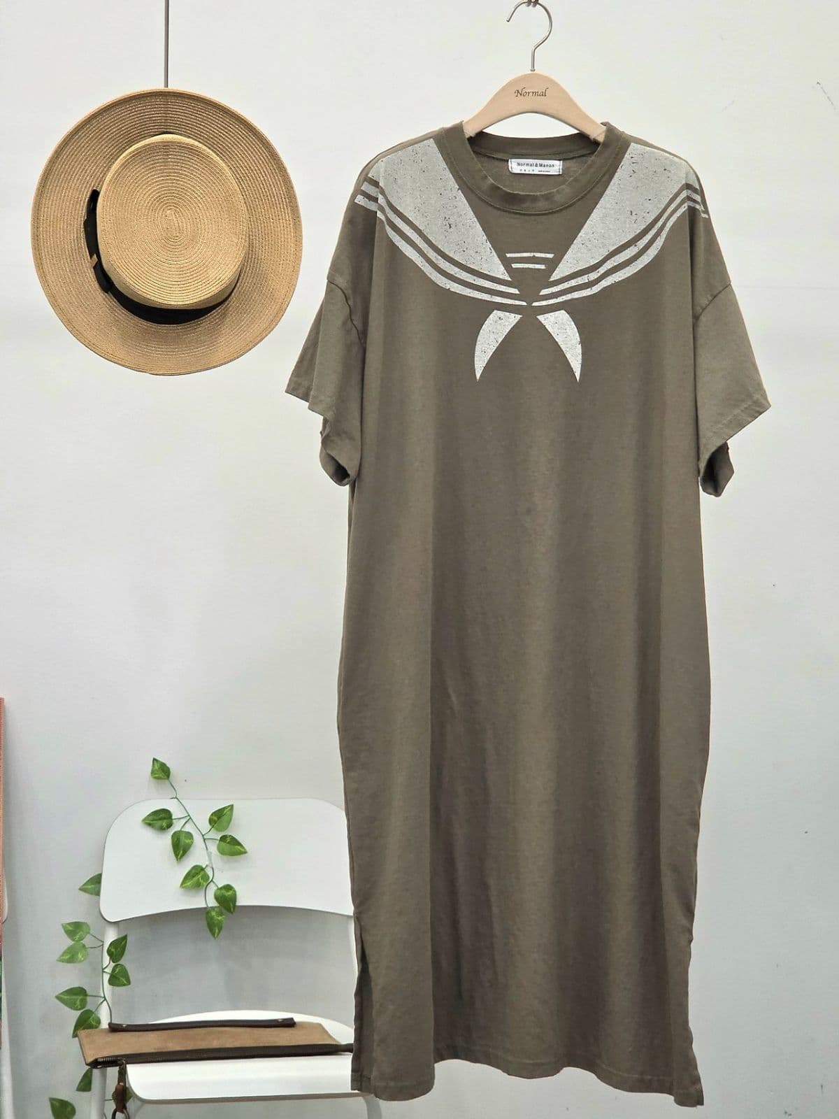 26SS New Arrival) Sailor Dress Free Size 77 Comfortable Summer Dress Short Sleeve Dress with Pockets on Both Sides - 이미지 13