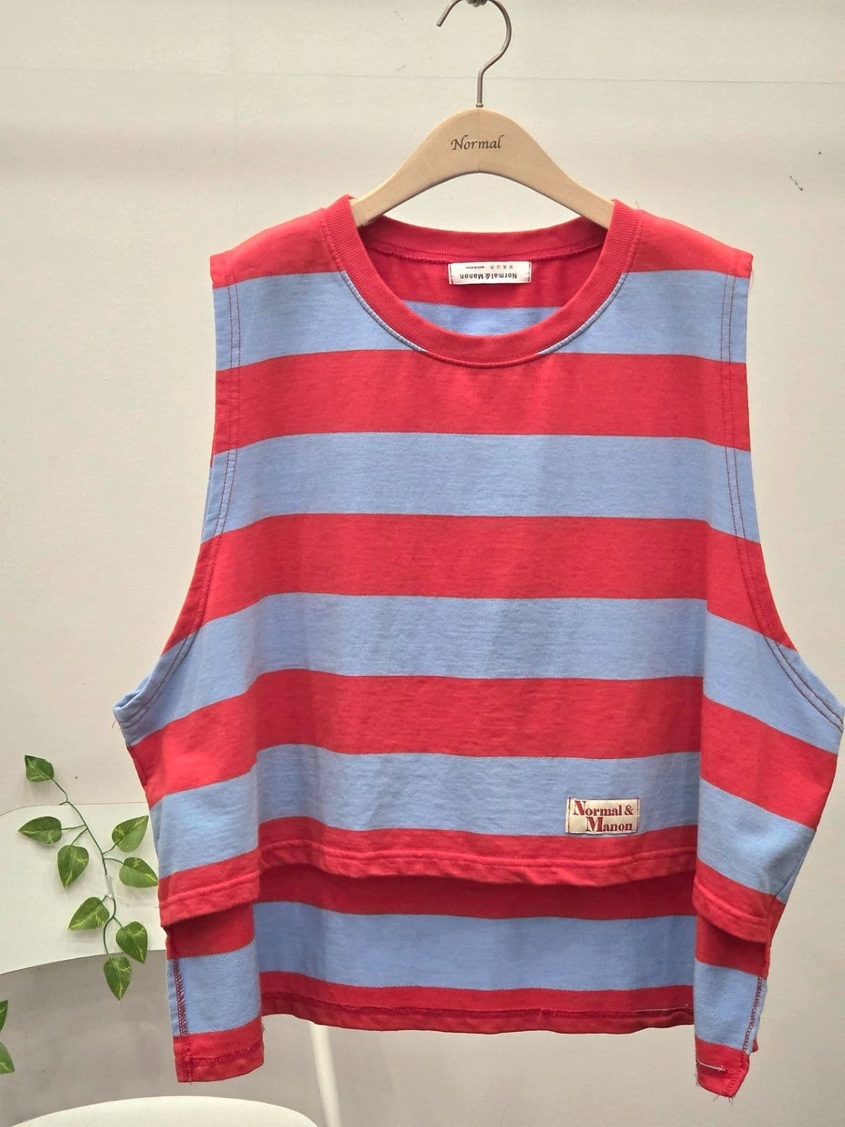 26SS New Arrival) Dengkkang Vest, Fits Size 77.5, Thin Vest, Summer Vest, Striped - 이미지 2