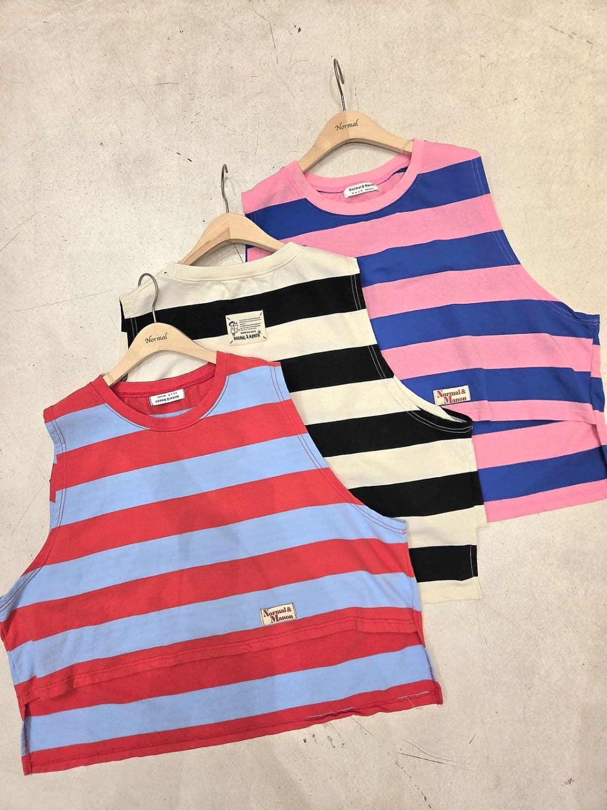 26SS New Arrival) Dengkkang Vest, Fits Size 77.5, Thin Vest, Summer Vest, Striped - 이미지 1