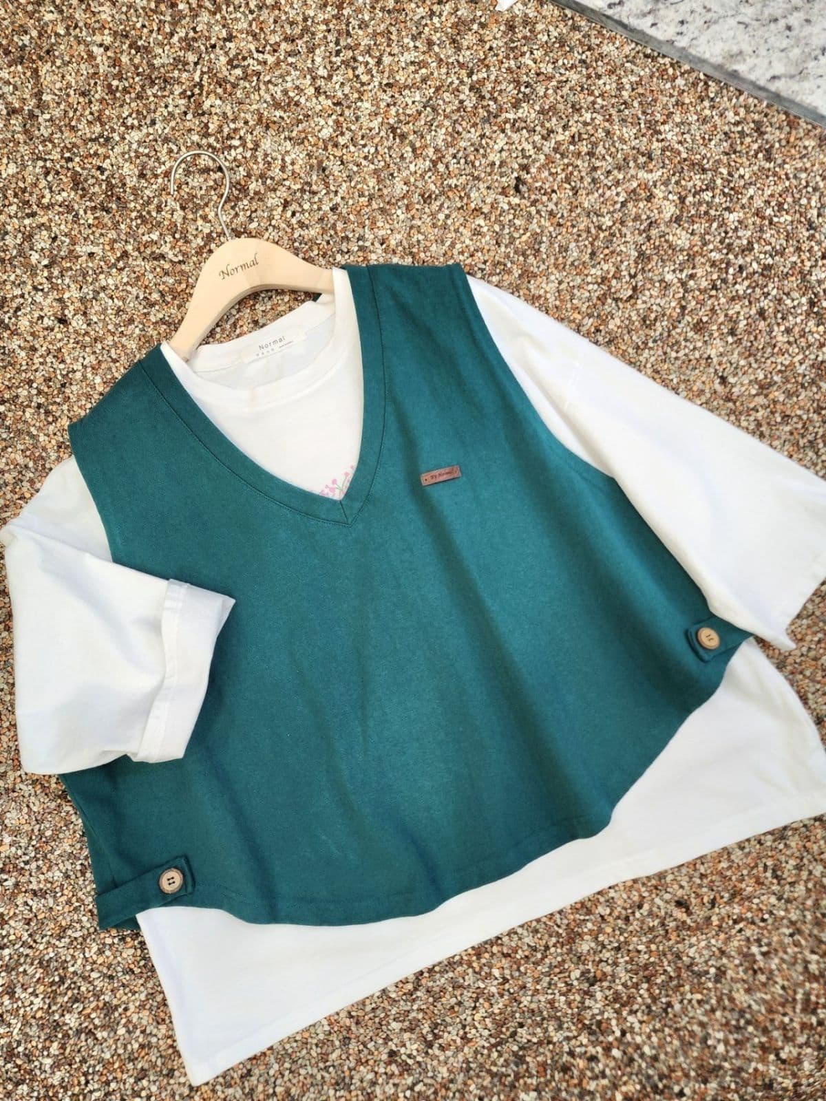 26SS) 10 Singapore Palm Button Vest, Fits Size 77.5, Transitional & All-Season Layering Round Vest - 이미지 8