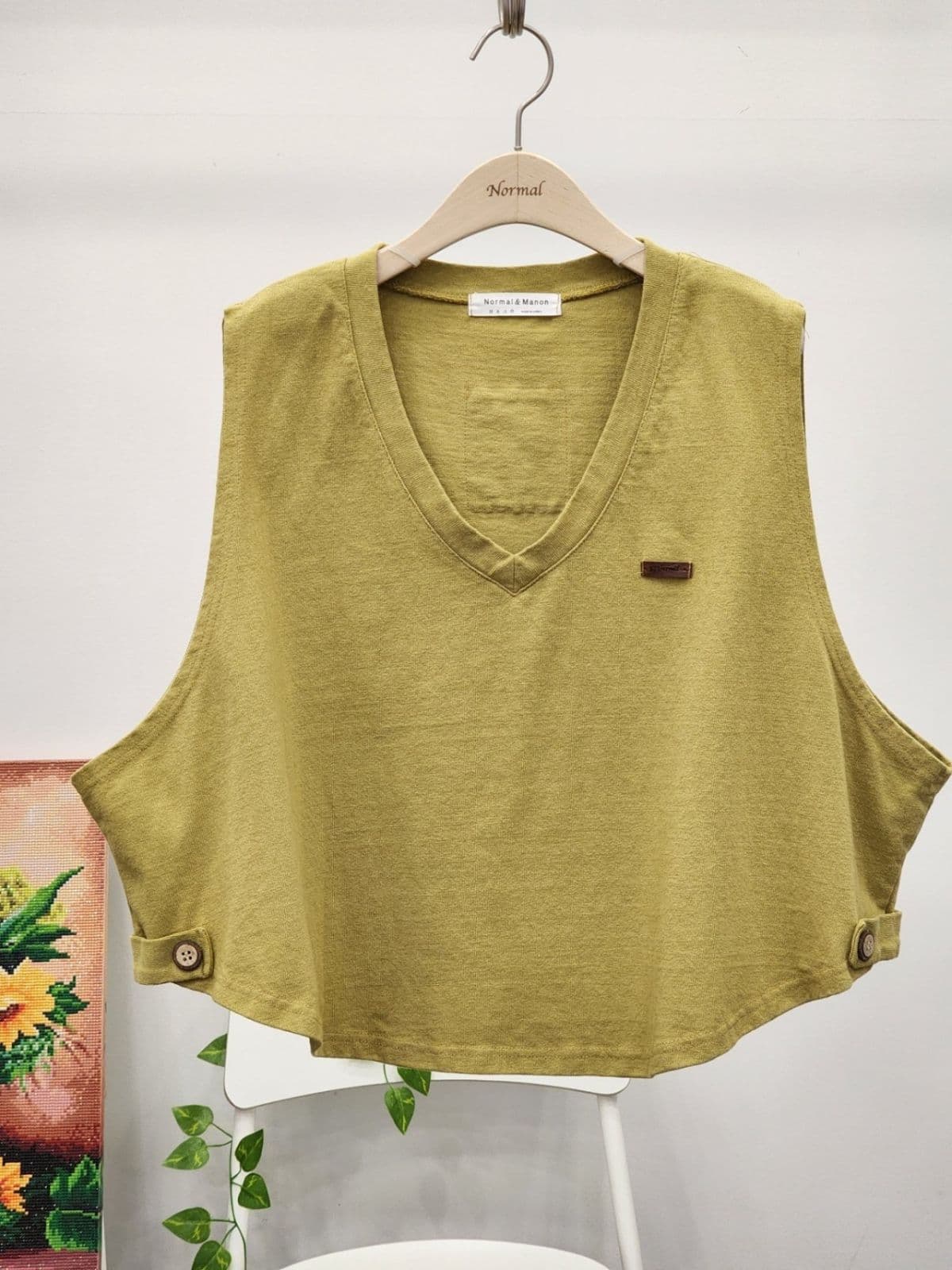 26SS) 10 Singapore Palm Button Vest, Fits Size 77.5, Transitional & All-Season Layering Round Vest - 이미지 6