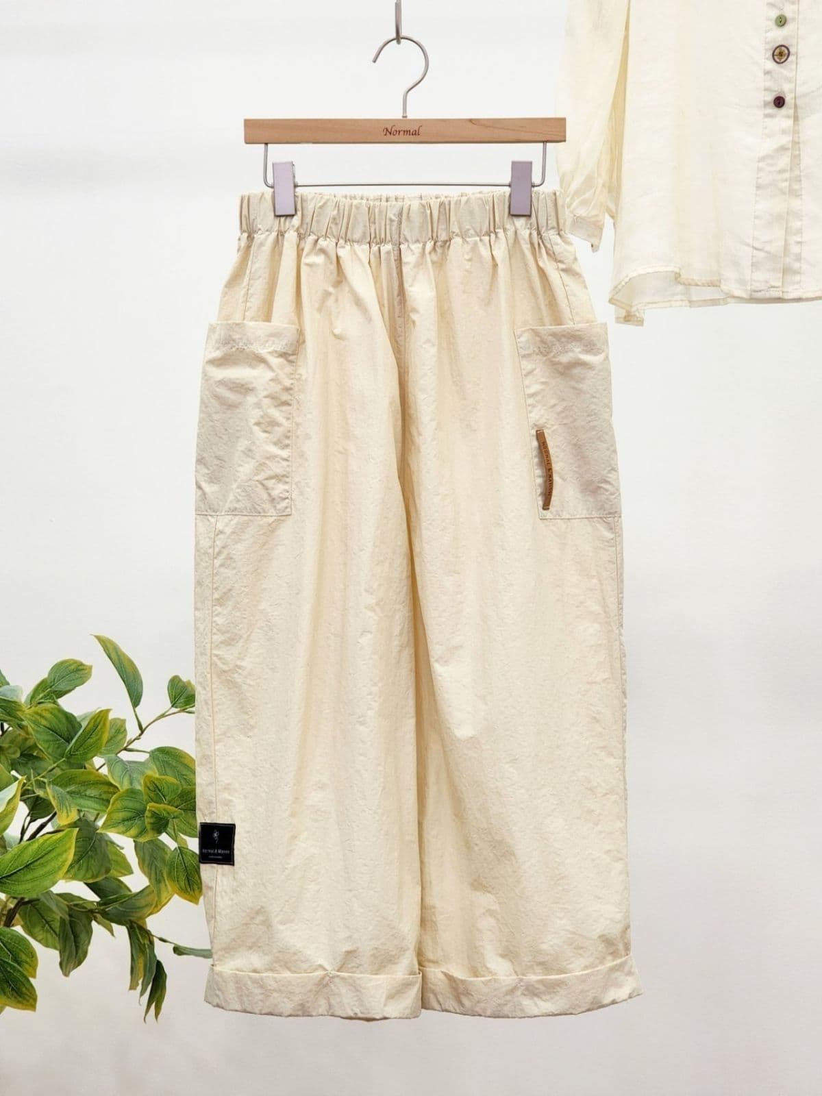 26SS) Summer Cool Vintage Cuff Comfortable Pants Free Size 77 Comfortable Summer Pants Rustling Ultra-lightweight - 이미지 9