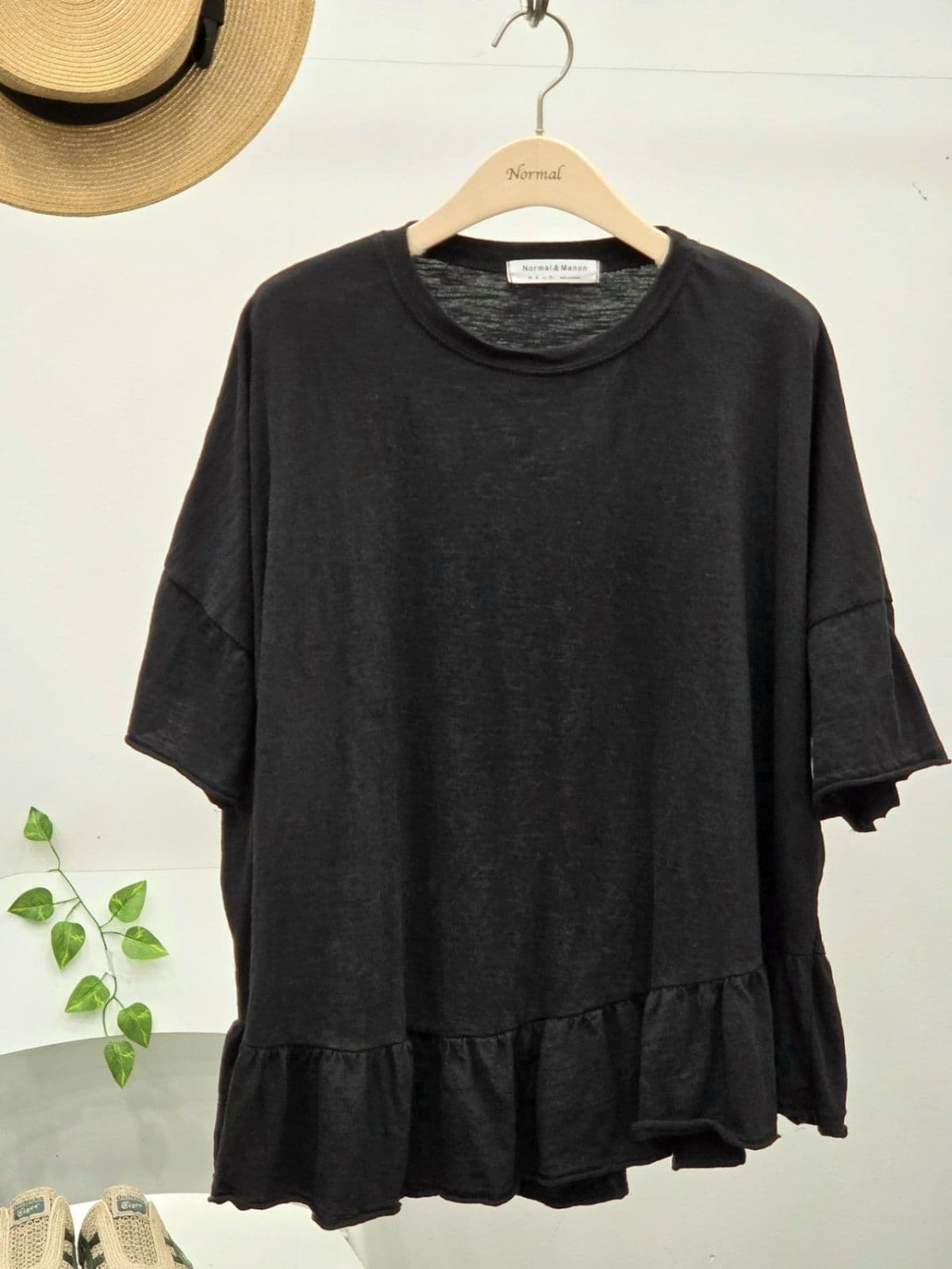 26SS) 30 Slub Frill Relaxed Tee Free Size (Wears Size 77) Spring/Summer Tee Oversized Short Sleeve Tee Layering - 이미지 11