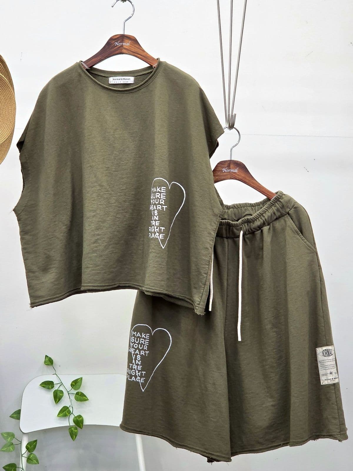 26SS New Arrival) Tsum Tsum Heart Two-Piece Set (Knee-length Pants) Size 77 Comfortable Summer Set Two-Piece - 이미지 4