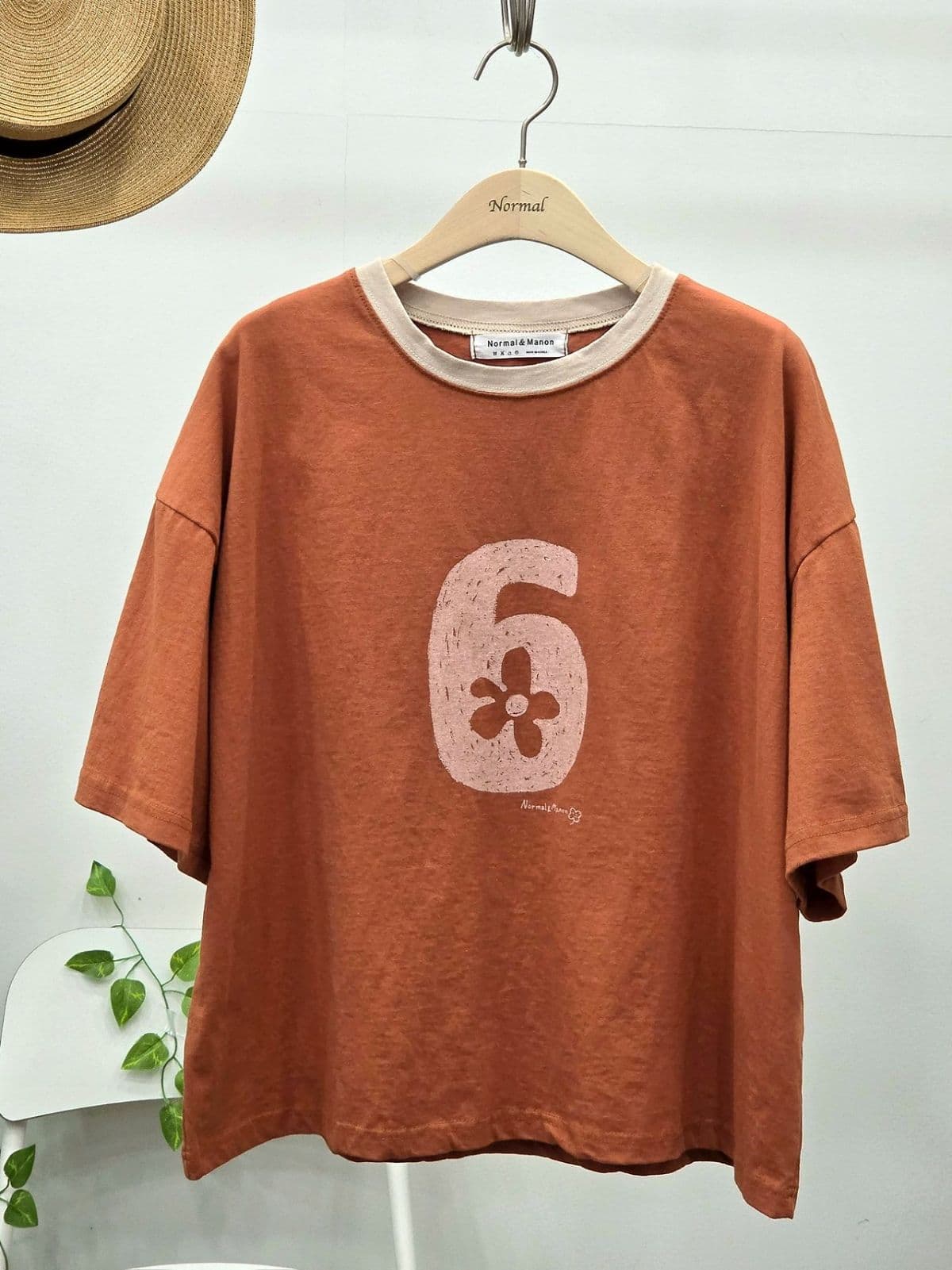 26SS New Arrival) 6-Color Block Tee (Free Size 77 Fit) Summer Color Block Short Sleeve Tee Normal Daily - 이미지 11