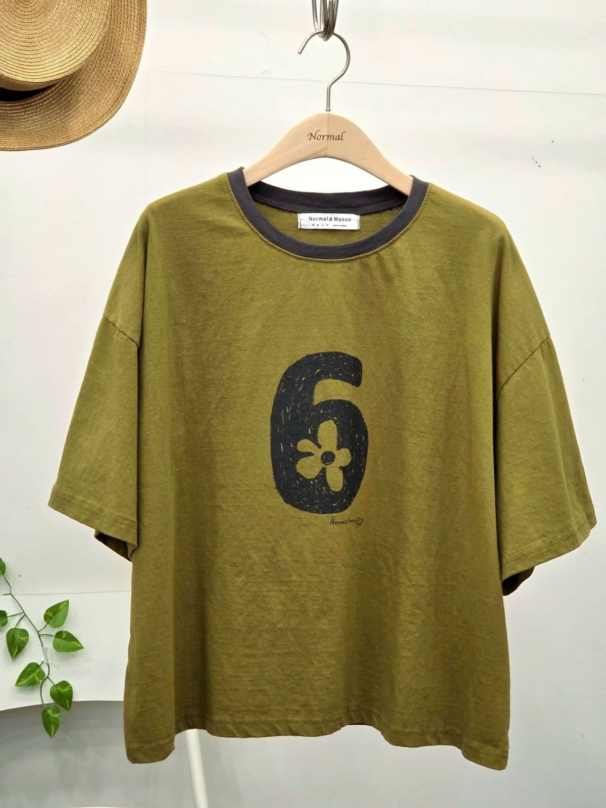 26SS New Arrival) 6-Color Block Tee (Free Size 77 Fit) Summer Color Block Short Sleeve Tee Normal Daily - 이미지 13
