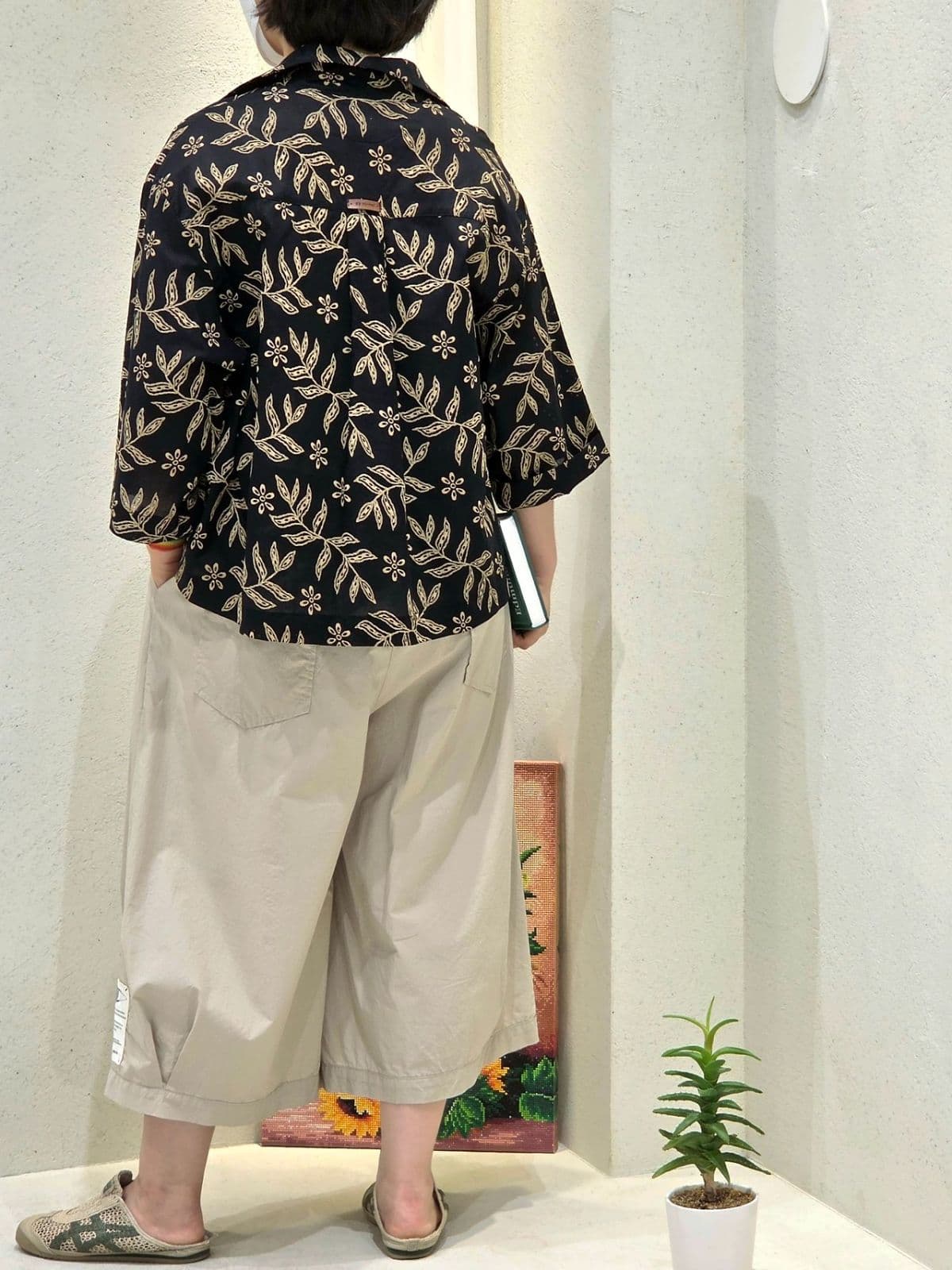26SS New Arrival) CC Print Relaxed Jacket Free Size (Fit 77) Summer Jacket Cotton Jacket Summer Outerwear - 이미지 7