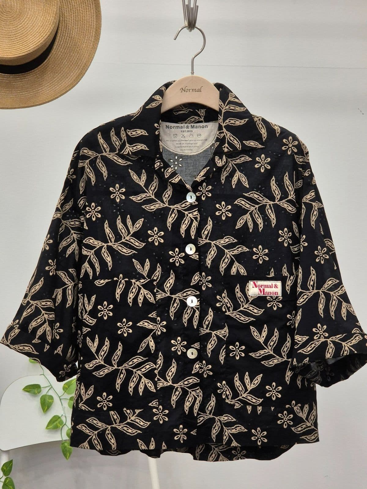 26SS New Arrival) CC Print Relaxed Jacket Free Size (Fit 77) Summer Jacket Cotton Jacket Summer Outerwear - 이미지 19