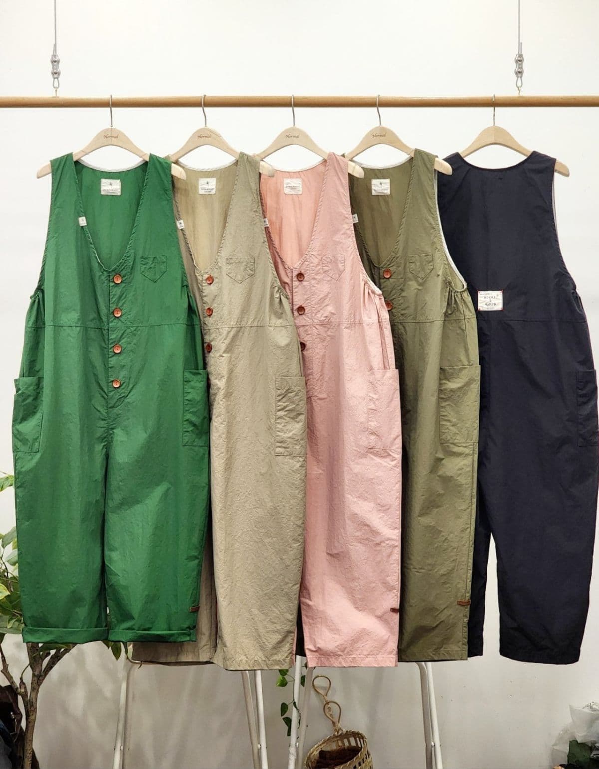26SS) Summer Cool Vintage Jumpsuit Free Size (Suitable for Size 77.5) Summer Jumpsuit Rustle - 이미지 1