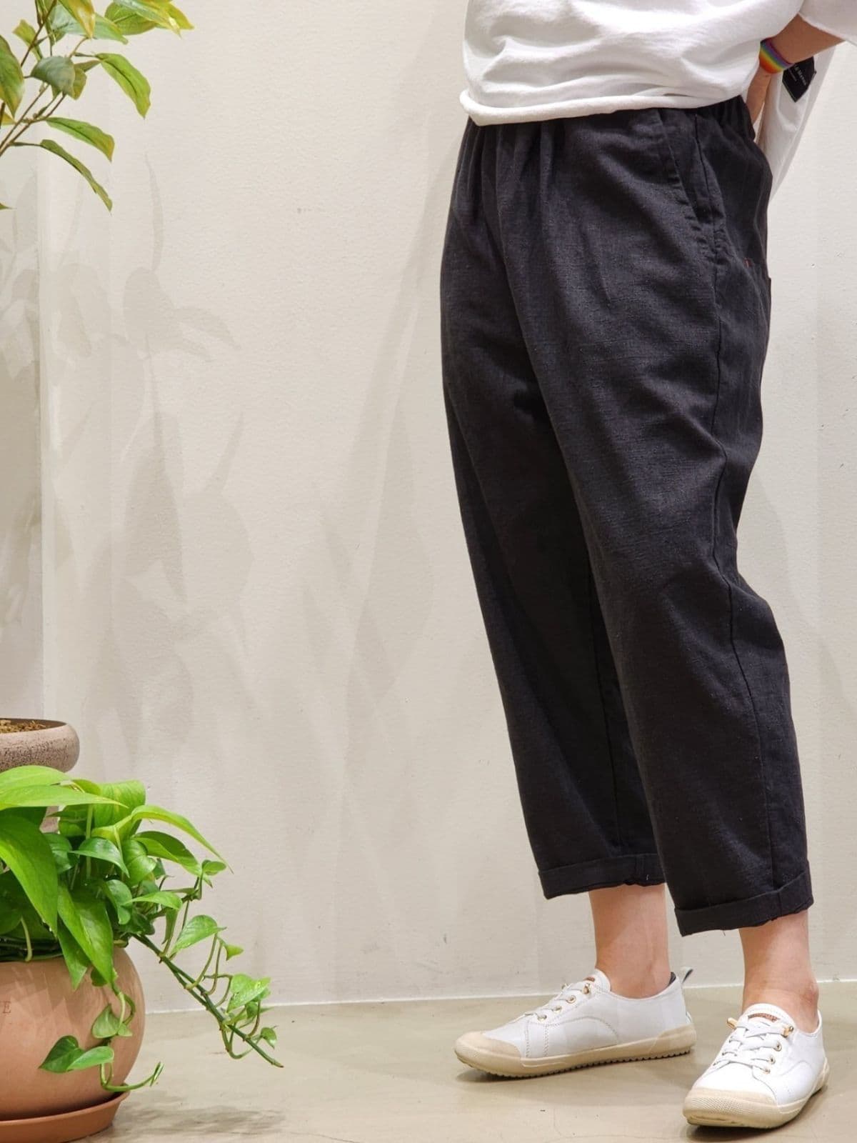 SS) Bio Linen 8-Count Elastic Waist Pants Free Size 66 (Spanish) Spring/Summer Linen Pants Summer Pants - 이미지 19