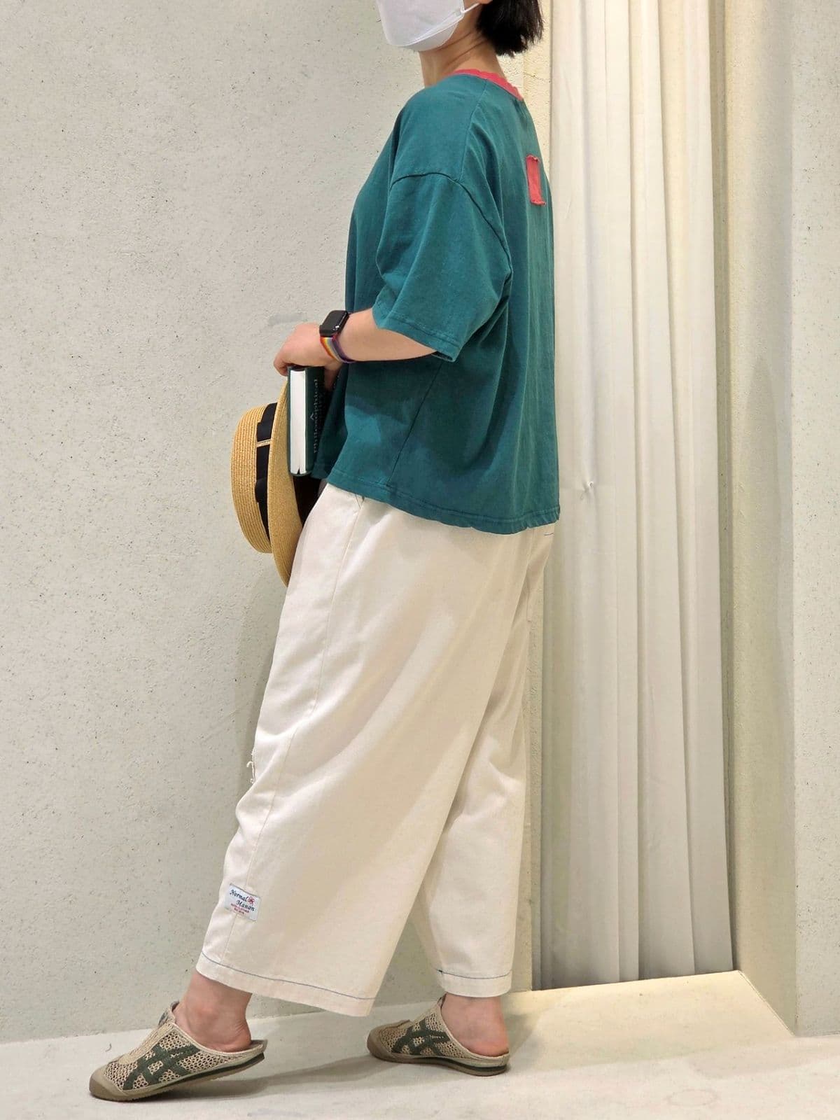 26SS New Arrival) 6-Color Block Tee (Free Size 77 Fit) Summer Color Block Short Sleeve Tee Normal Daily - 이미지 3