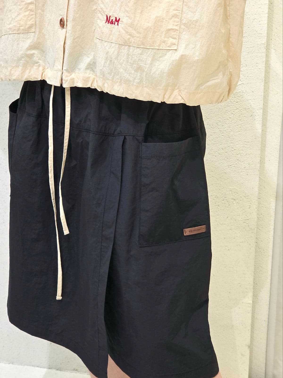 26SS New Arrival) Vintage Wrap Crooked Skirt-shorts Free Size (Fit 77) Summer Crinkly Shorts Normal - 이미지 9