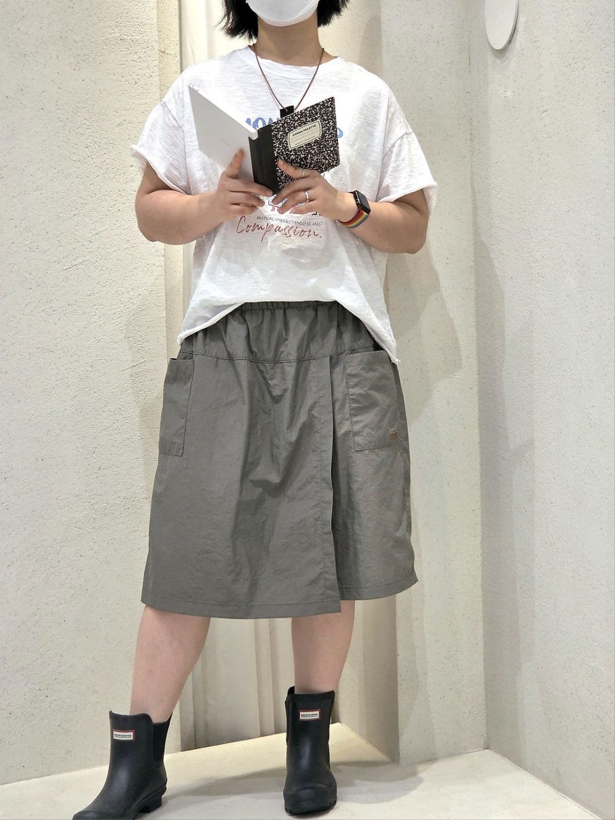 26SS New Arrival) Vintage Wrap Crooked Skirt-shorts Free Size (Fit 77) Summer Crinkly Shorts Normal - 이미지 3