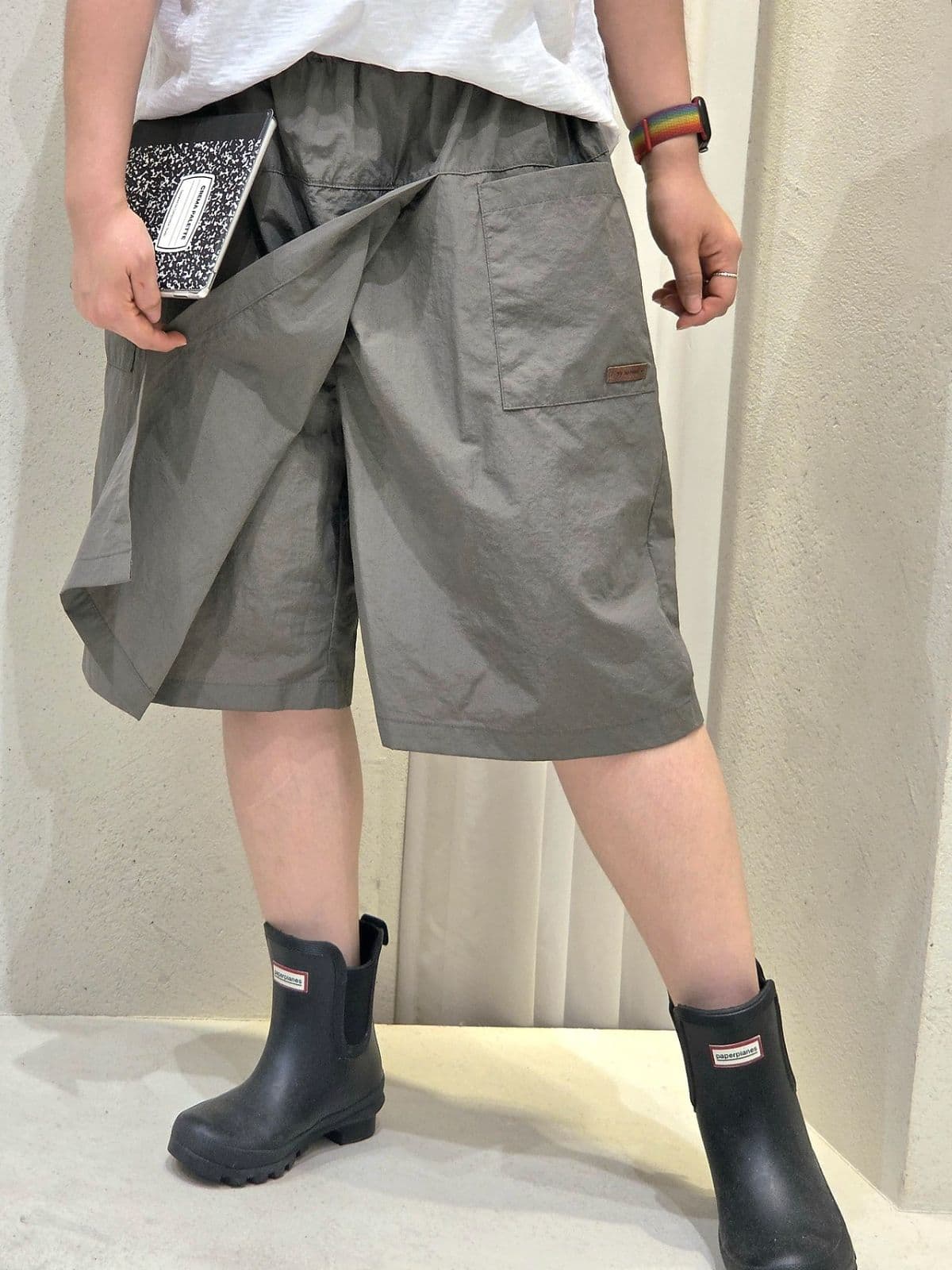 26SS New Arrival) Vintage Wrap Crooked Skirt-shorts Free Size (Fit 77) Summer Crinkly Shorts Normal - 이미지 1