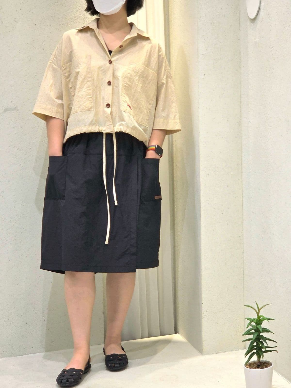 26SS New Arrival) Vintage Wrap Crooked Skirt-shorts Free Size (Fit 77) Summer Crinkly Shorts Normal - 이미지 8