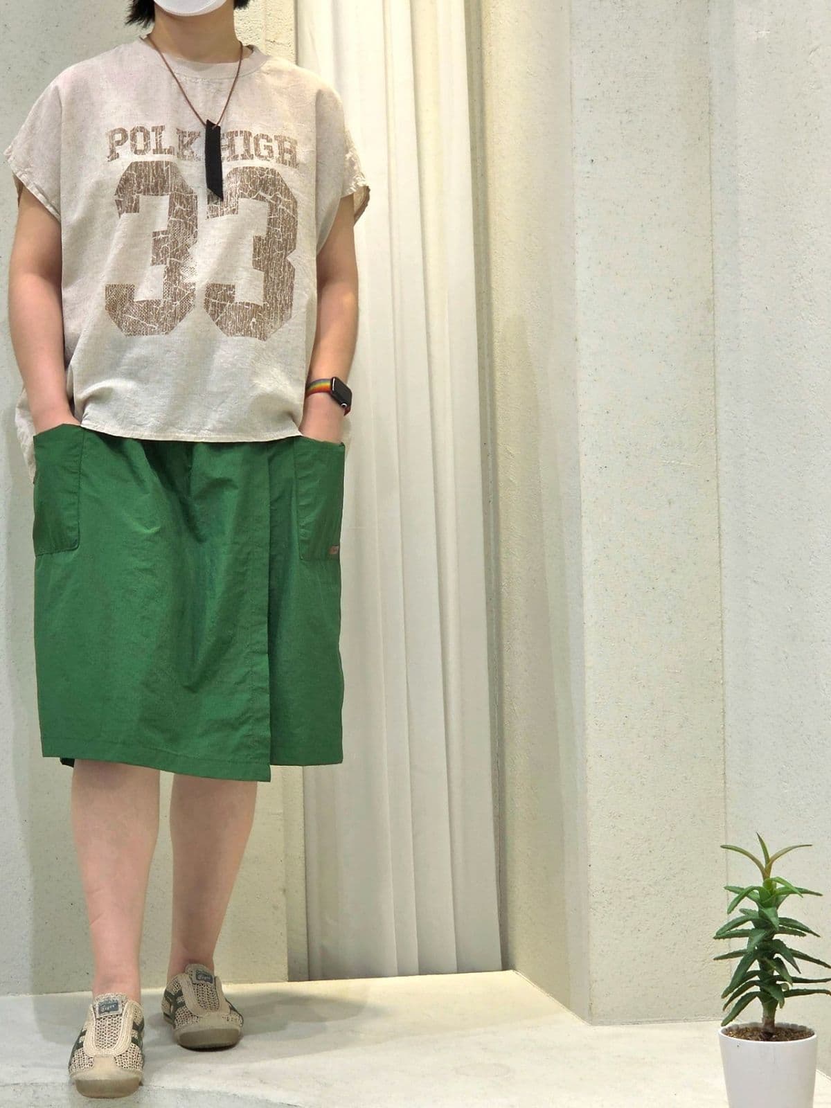 26SS New Arrival) Vintage Wrap Crooked Skirt-shorts Free Size (Fit 77) Summer Crinkly Shorts Normal - 이미지 14
