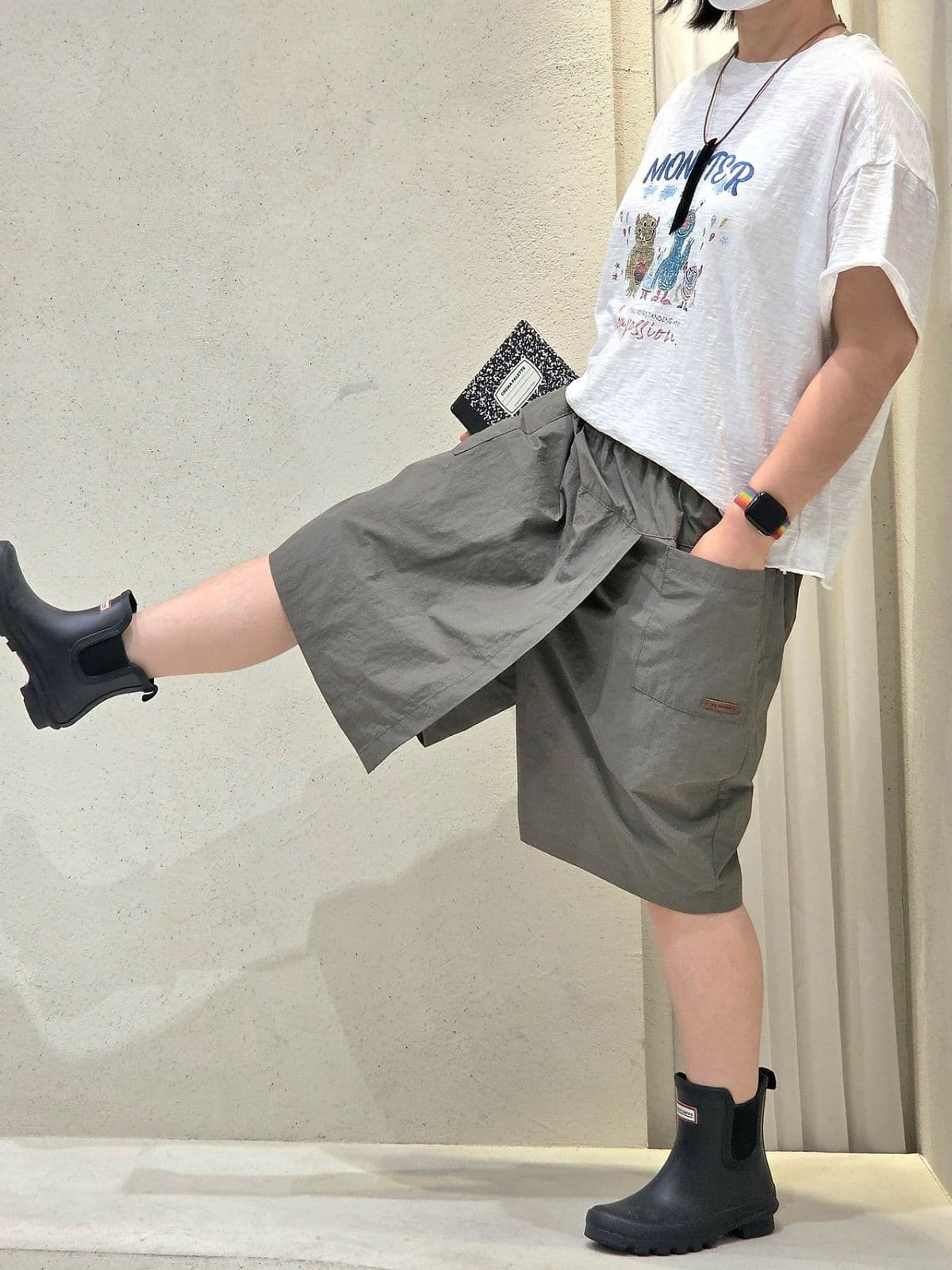 26SS New Arrival) Vintage Wrap Crooked Skirt-shorts Free Size (Fit 77) Summer Crinkly Shorts Normal - 이미지 4