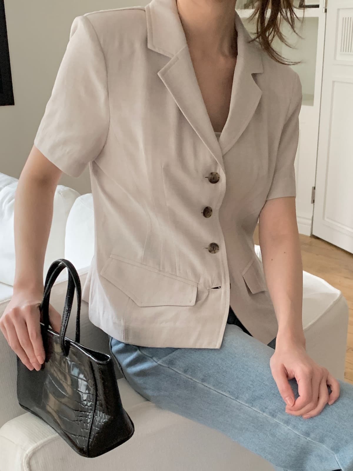 Summer New Arrival) SJ Linen Jacket (In-house Production, Domestic Made, Korean Fabric, Linen Jacket, Casual Item) - 이미지 1